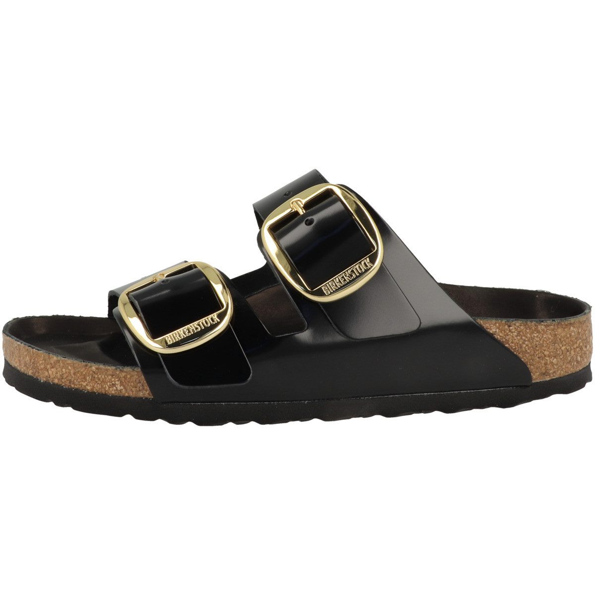 Birkenstock Arizona Big Buckle Naturleder Lack schmal Damen Pantolette Sandaletten, Sommerschuhe, Badeschuhe, Riemchen, Schlappen