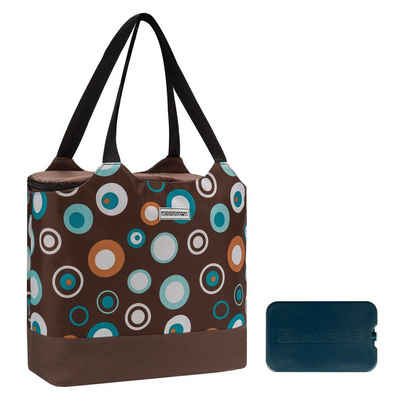 anndora Picknickkorb 2 in 1 Einkaufstasche + Kühltasche + Kühlakku - Design zur Auswahl