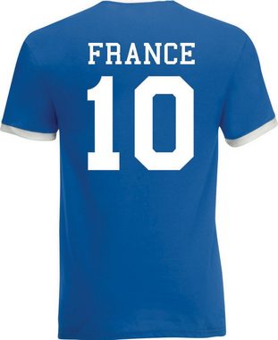 Youth Designz T-Shirt Frankreich Herren T-Shirt im Fußball Trikot Look mit trendigem Motiv