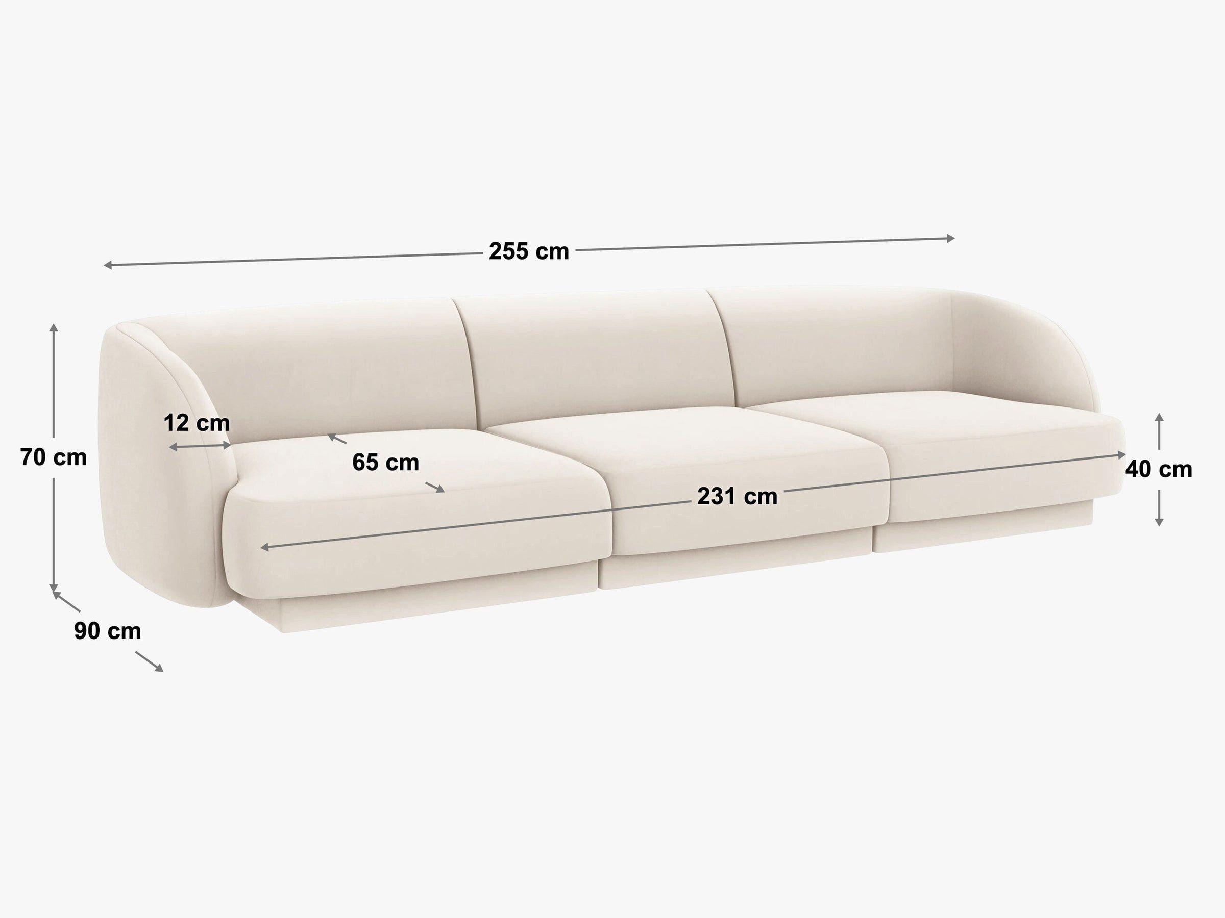 Micadoni Sofa Miley, 3-Sitzer