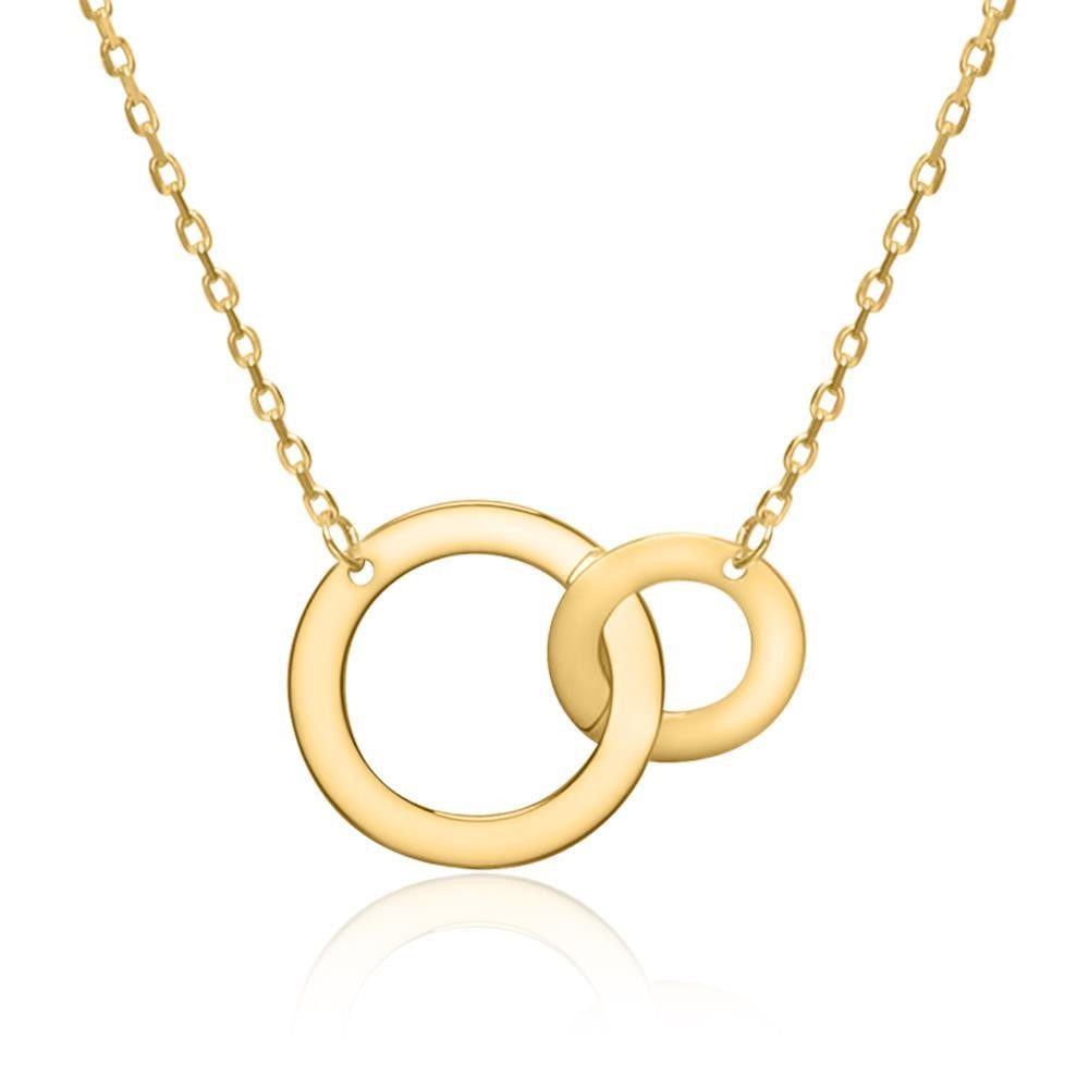Unique Goldkette Damenkette Kreise von Unique aus 375er Gold
