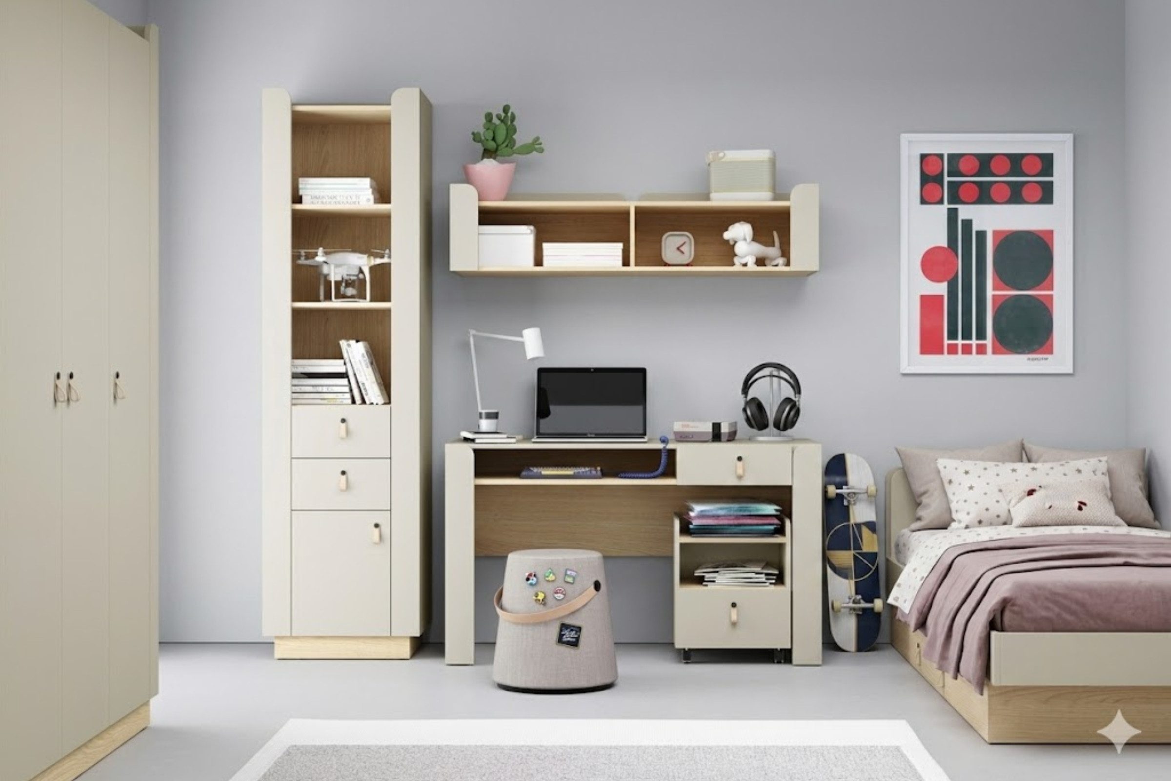 Deine Möbel 24 Hängeregal SOVI 11 Hängeschrank 180 cm breit, Wandregal, skandinavisches Design, Set 1-tlg., ideal für Wohnzimmer und Jugendzimmer