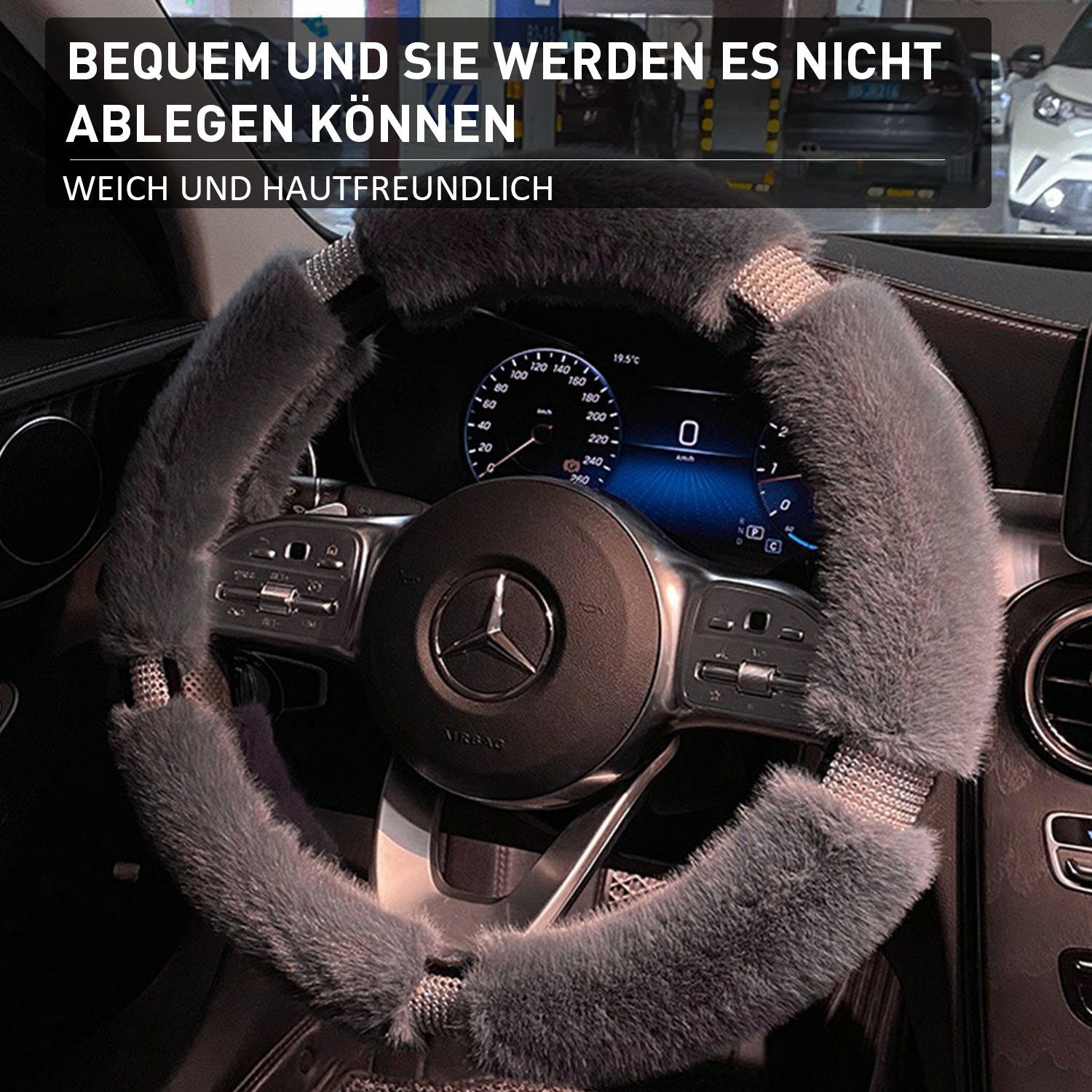 38cm Auto-Lenkradabdeckungen Auto-Lenkrad-Gehäuse Super weich