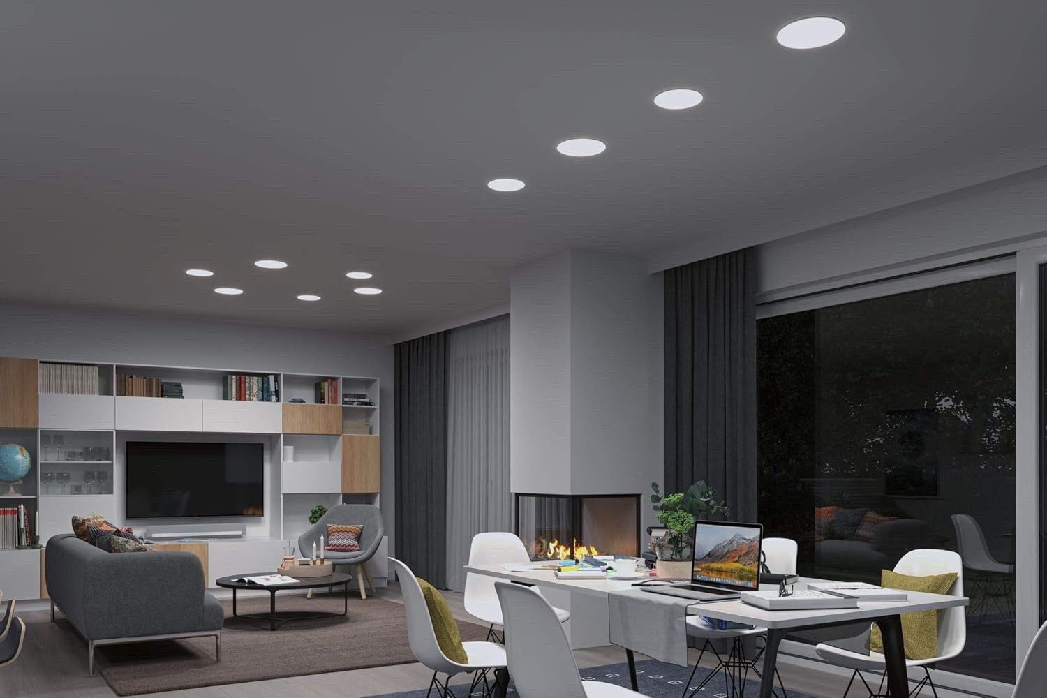 Paulmann LED Panel Veluna LED Einbauleuchte 17W 215x215 mm VariFit Einbaupanel IP44, Deckenleuchte Panel Einbaulampe Einbaustrahler Deckenpanel
