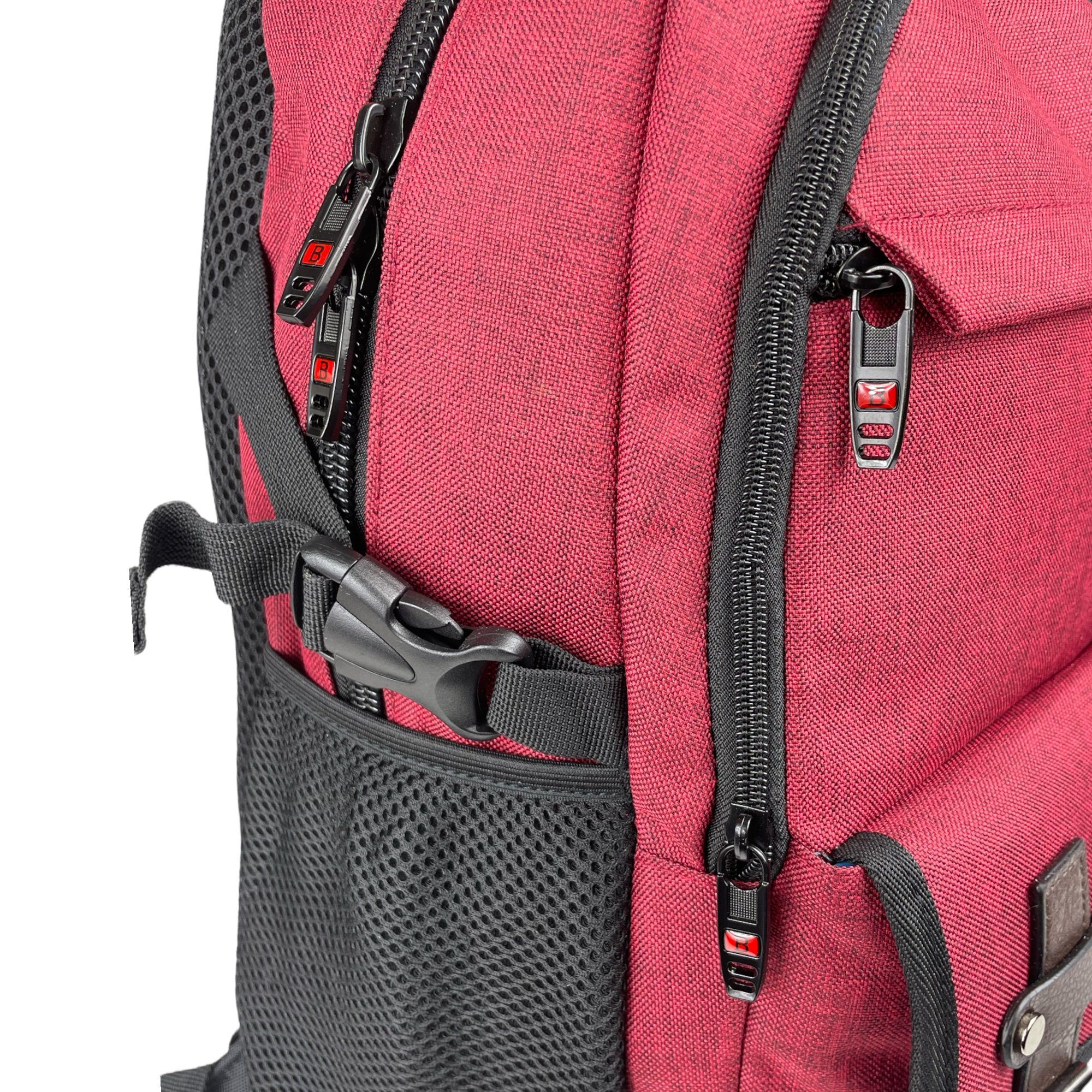 Taschen4life Schulrucksack Rucksack aus Stoff - Cityrucksack D9022, strapazierfähig und gut gepolstert, ideal für Schule, Arbeit, Sport