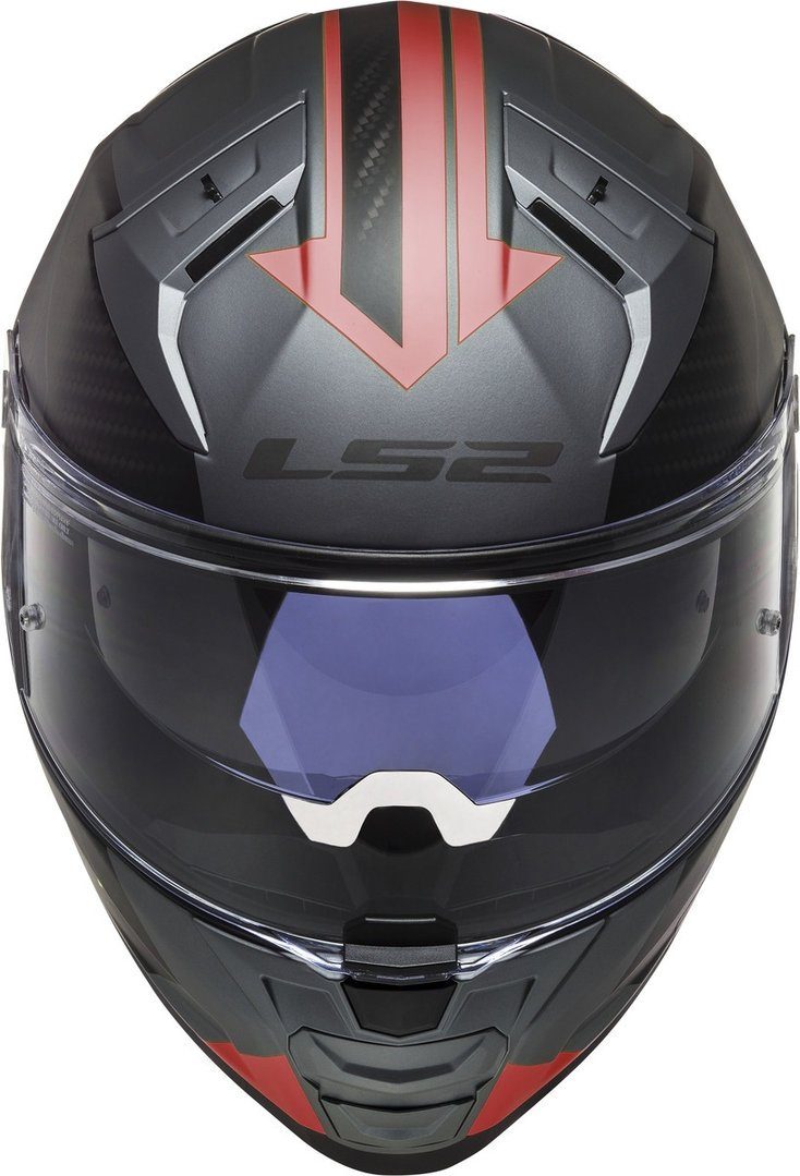 LS2 Motorradhelm FF811 Vector II Splitter Helm, vorbereitet für Kommunikationssystem,Notfallsystem-Polsterung (EQ