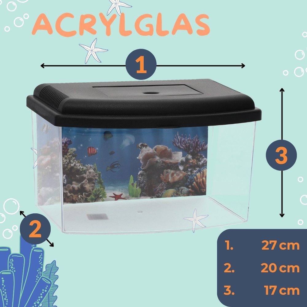 GarPet Aquarium Nano Aquarium Mini Terrarium Garnelen Aquarium Klein Aufzuchtbecken