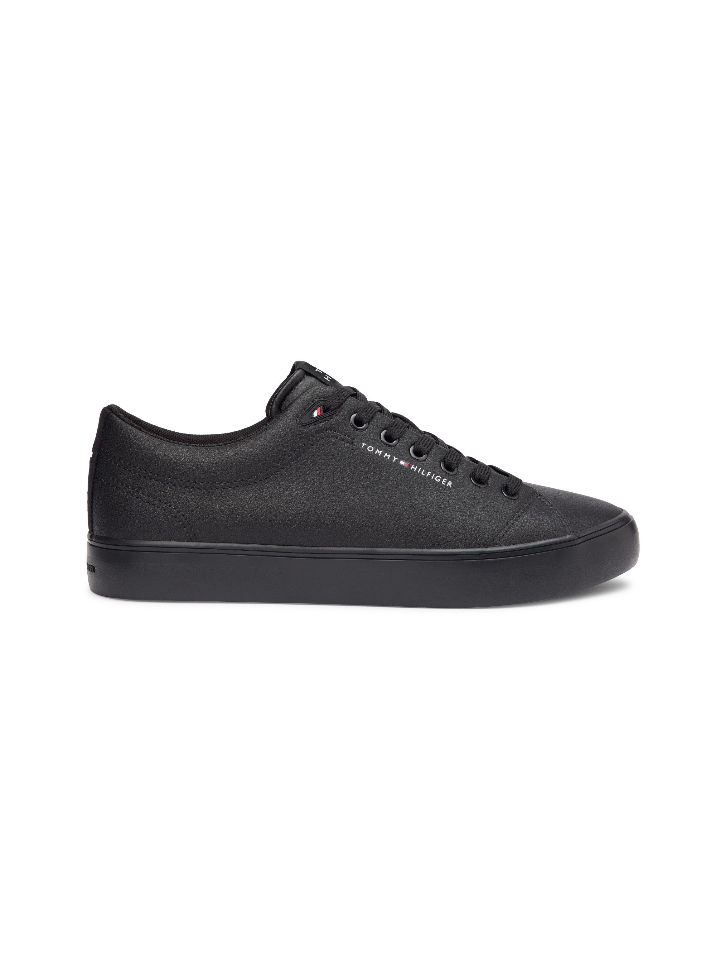 Tommy Hilfiger TH HI VULC CORE LOW LTH II ESS Sneaker, Freizeitschuh, Halbschuh, Schnürer in schmaler Form – Bild 4 von 5