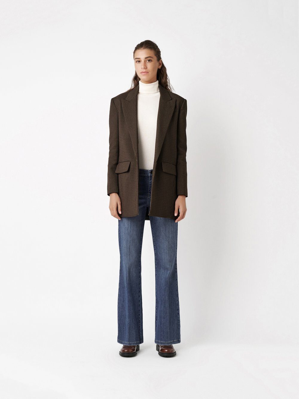 ROSNER Bootcut-Jeans Antonia_341 (1-tlg) mit Bügelfalten