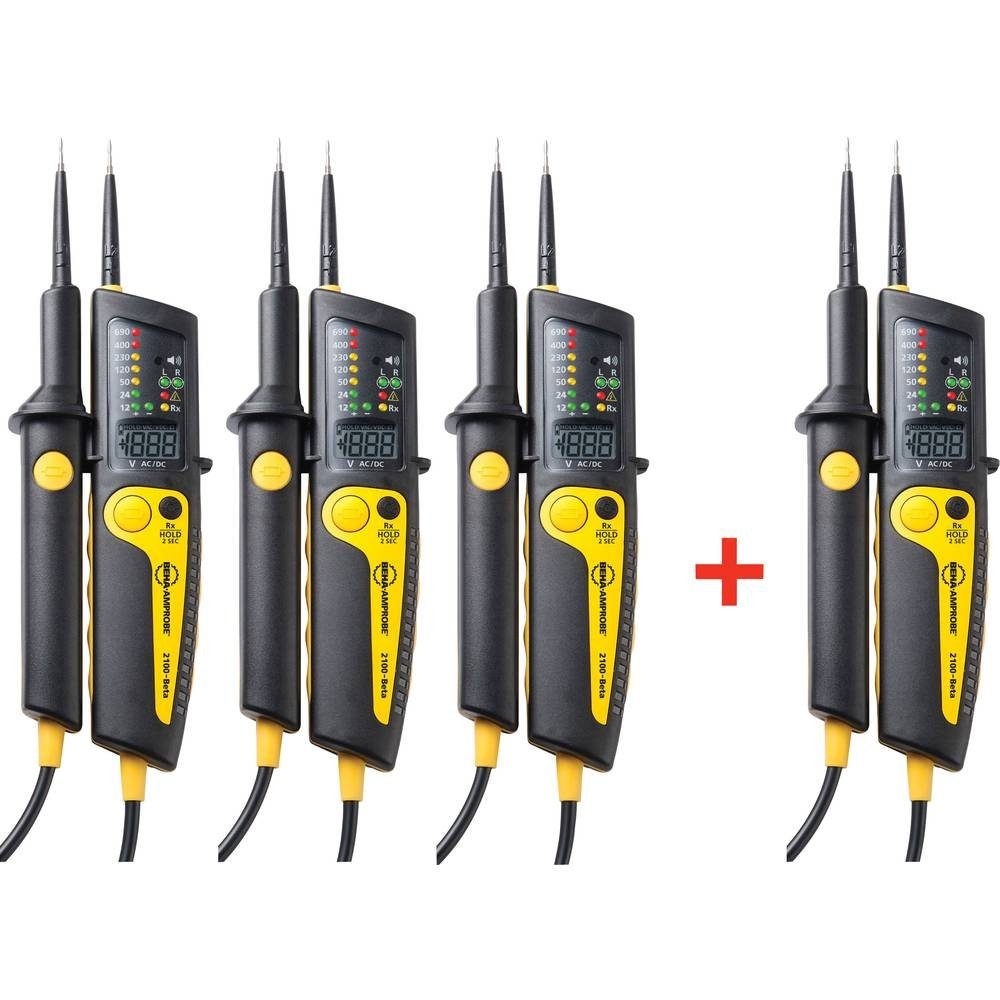 x Amprobe Spannungsprüfer Werksstandard Drehfeldrichtungsanzeige, Beha 3 Spannungsprüfer (ohne Zertifikat) mit