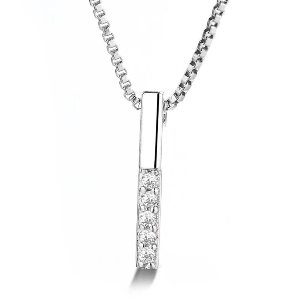 ROUGEMONT Silberkette Funkelnde Damen Halskette aus 925 Sterling Silber 40cm+5 Wasserfest mehr