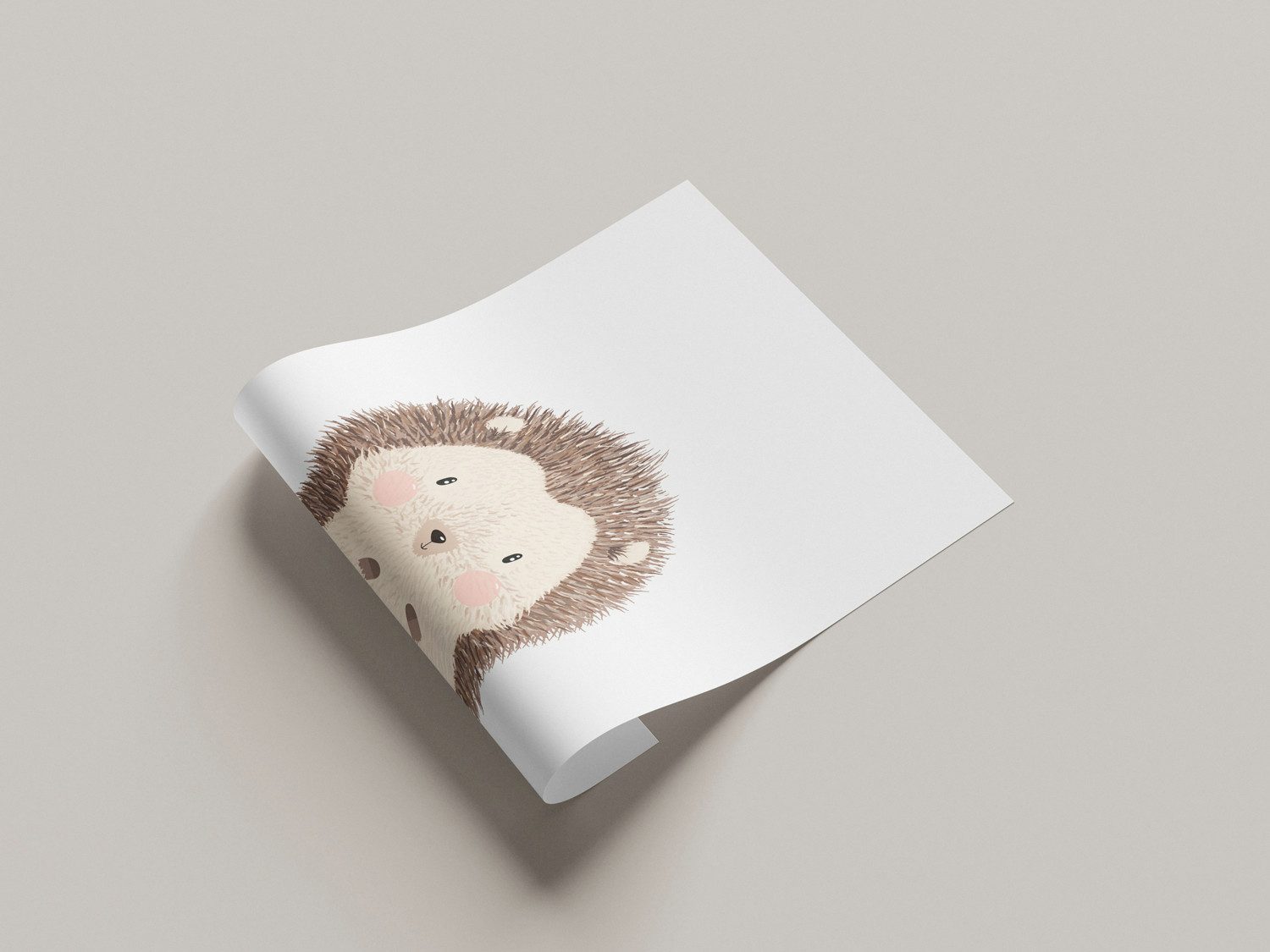 Lüttenhütt Bild mit Rahmen oder Poster, Niedlicher Igel, Tiere (1 St), HD Premium Druck