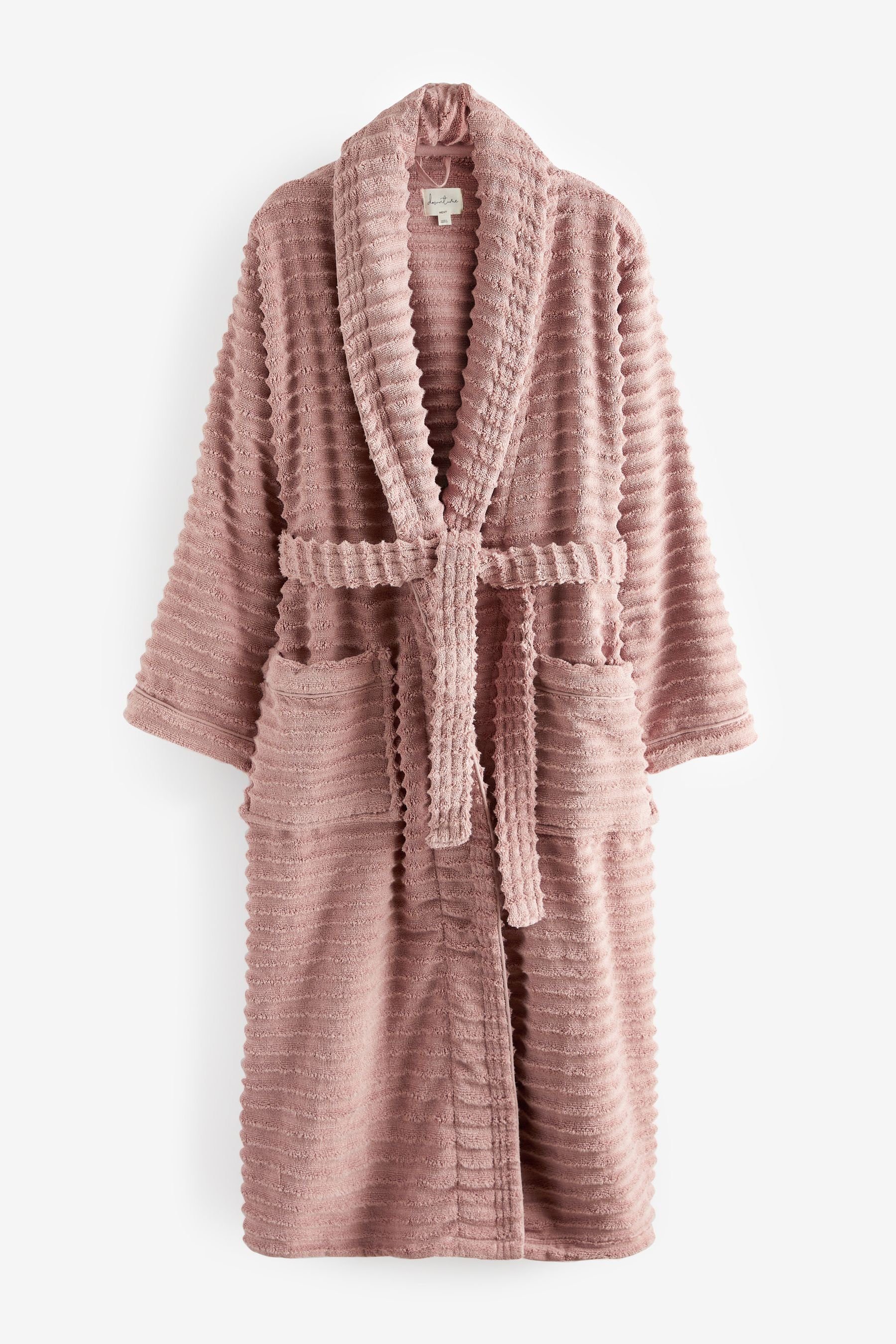 Next Baumwolle aus Frottee, Bademantel Pink Damenbademantel