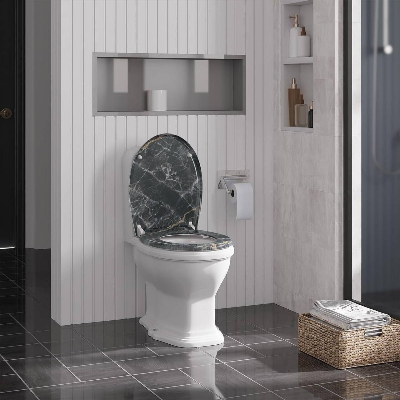 Woltu WC-Sitz (1-St), Toilettendeckel mit Absenkautomatik Motiv günstig online kaufen