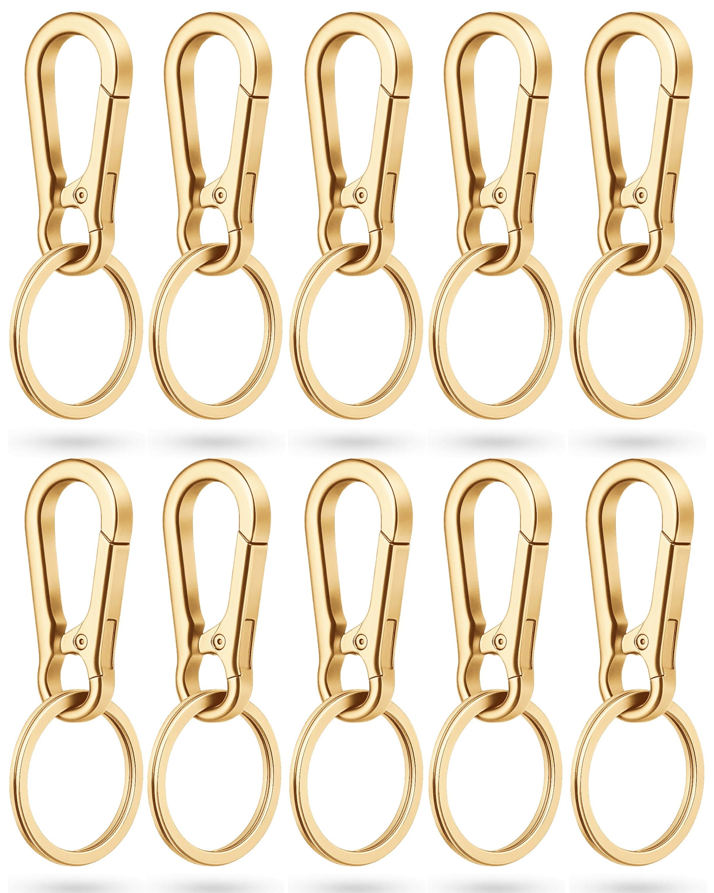 WEBBOMB Karabiner Schlüsselkarabiner robust 10 Schlüsselringe keychain Schlüsselanhänger