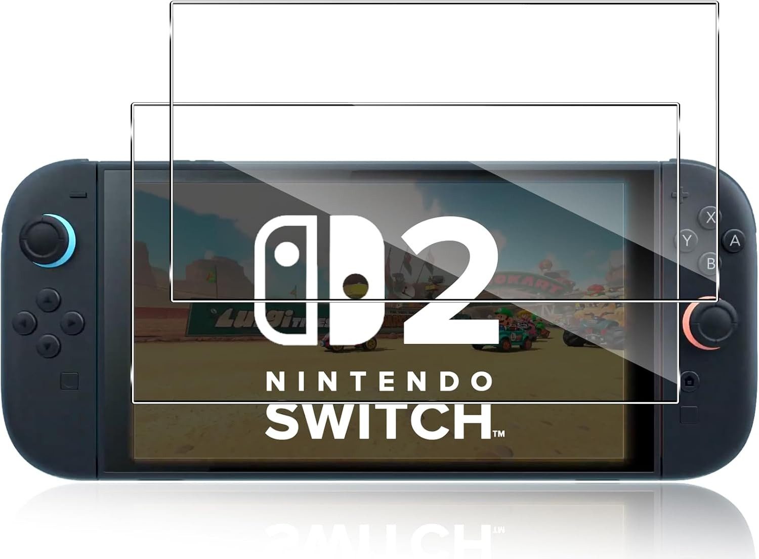 Displayschutzglas 2X Schutzglas für Nintendo Switch 2 Panzerfolie Display Schutz 9H