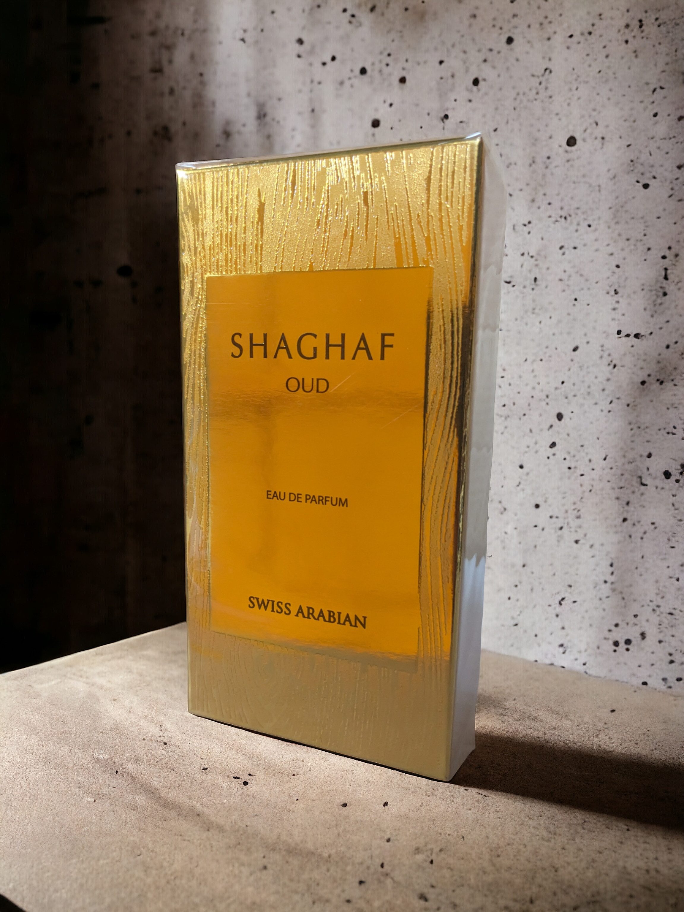 Swiss Arabian Eau de Parfum Shaghaf Oud 75ml, goldener Glasflakon EDP 75ml