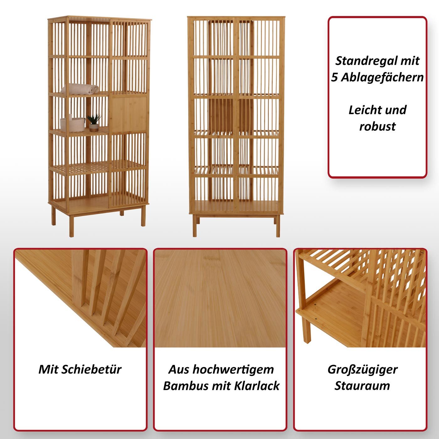 MCW Standregal MCW-N81-5, Mit Schiebetür