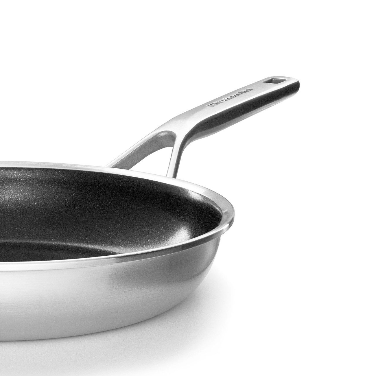 KitchenAid Pfannen-Set Multi-Ply Stainless Steel Non-Stick (CC006065-001), Edelstahl, Antihaft, alle Herdarten, spülmaschinengeeignet, ofenfest, Ø 20+28 cm