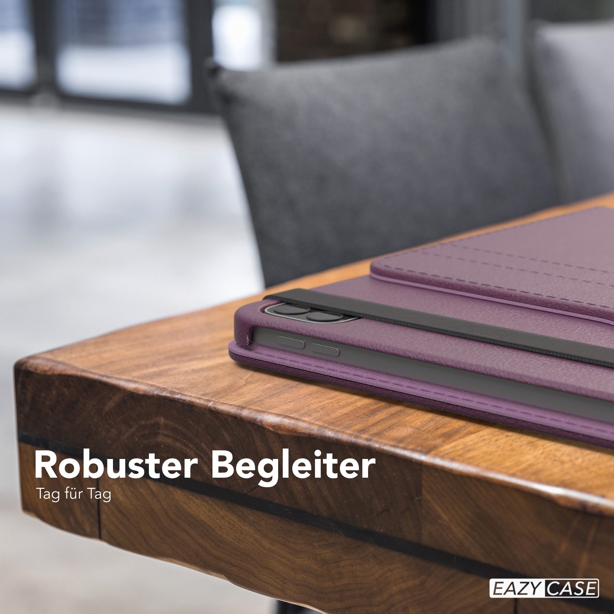 EAZY CASE Tablet-Hülle Rotation Case für iPad Pro 11" 1./2./3./4. Gen. 11 Zoll, Tablet-Hülle Bookstyle Case Fullcover Schutz Tasche Stehfunktion Lila – Bild 2 von 5