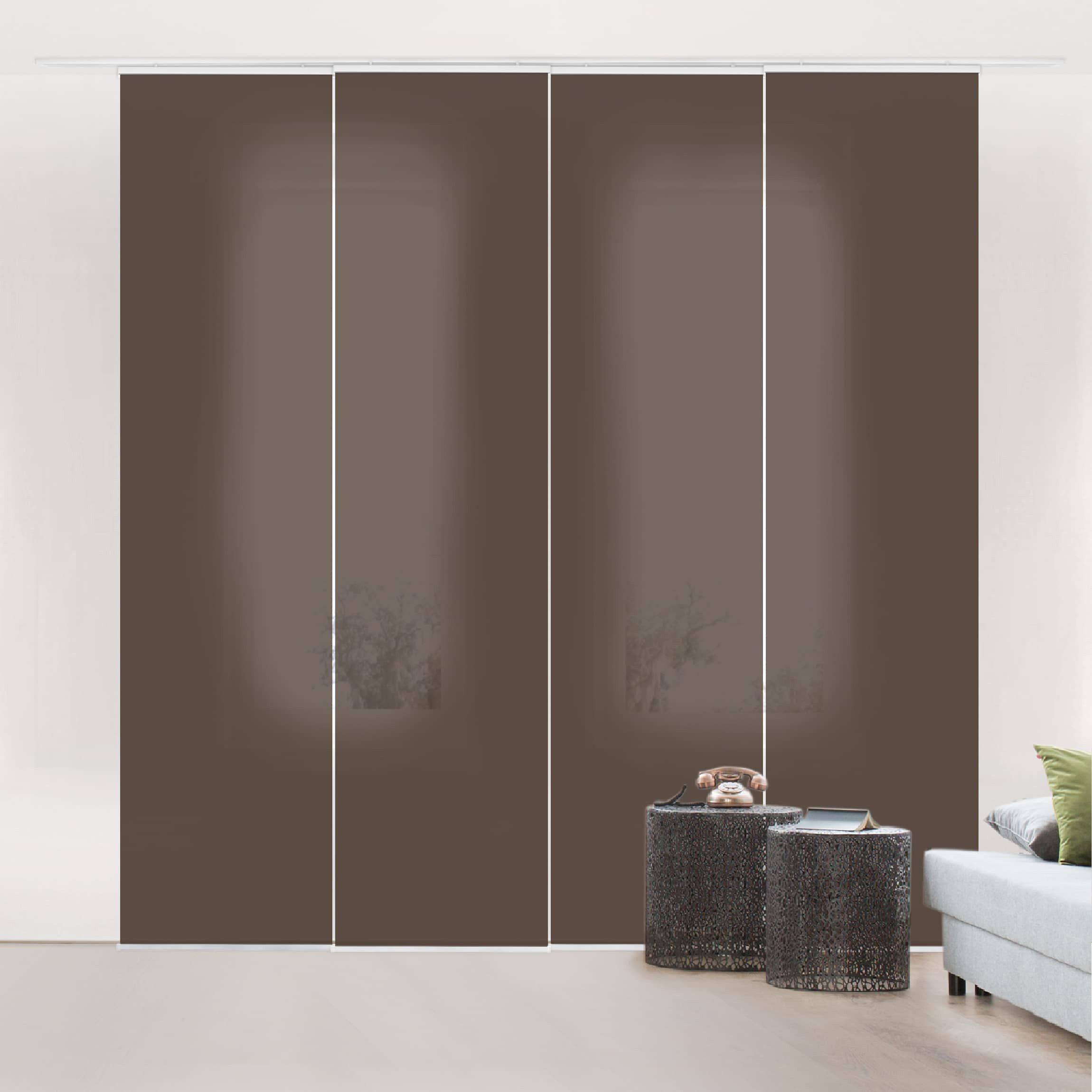 Bilderdepot24 Schiebegardine modern Flächenvorhang blickdicht Cacao, günstig online kaufen