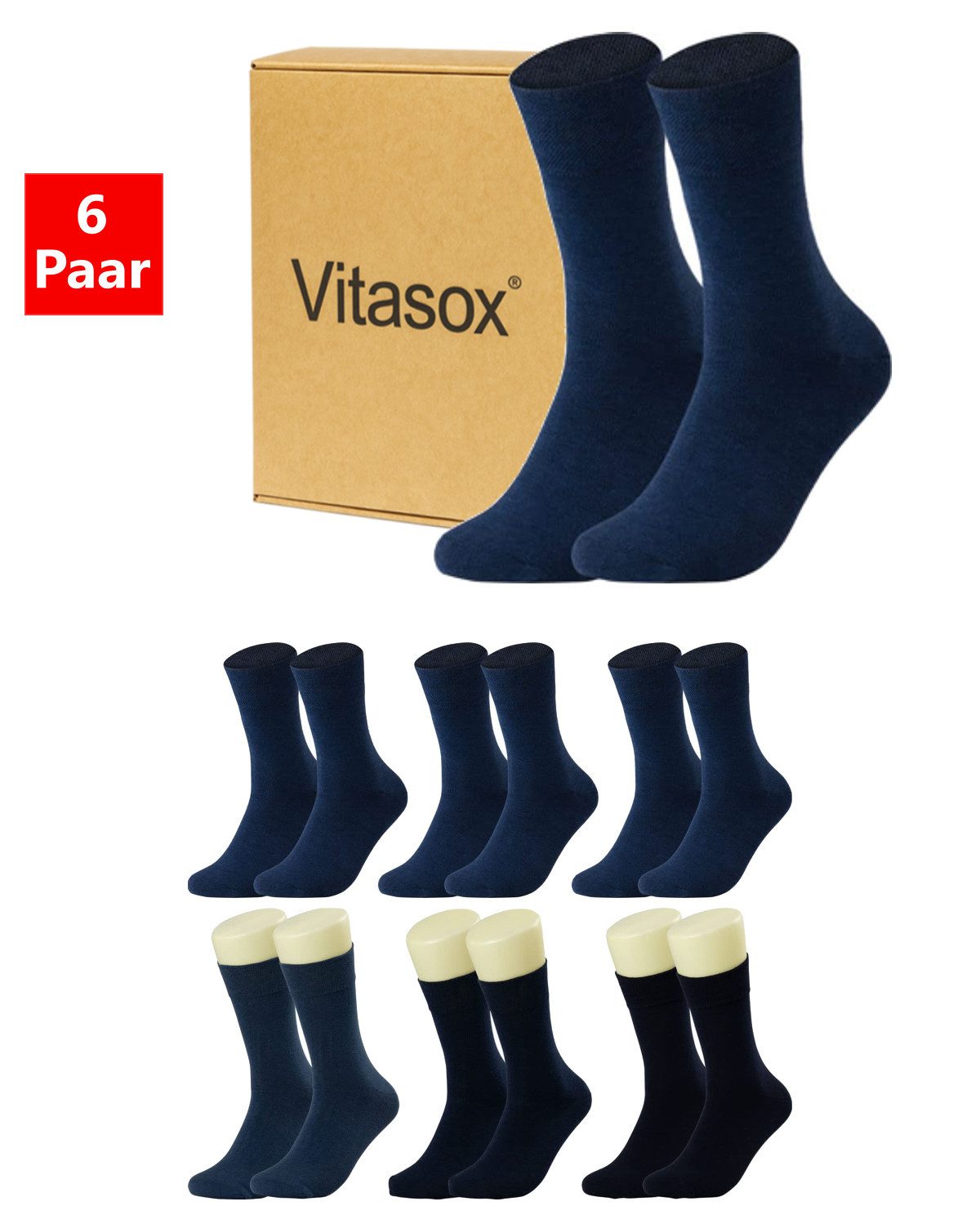 Businesssocken Herren Business Socken 6 Paar - komfortabel und elegant
