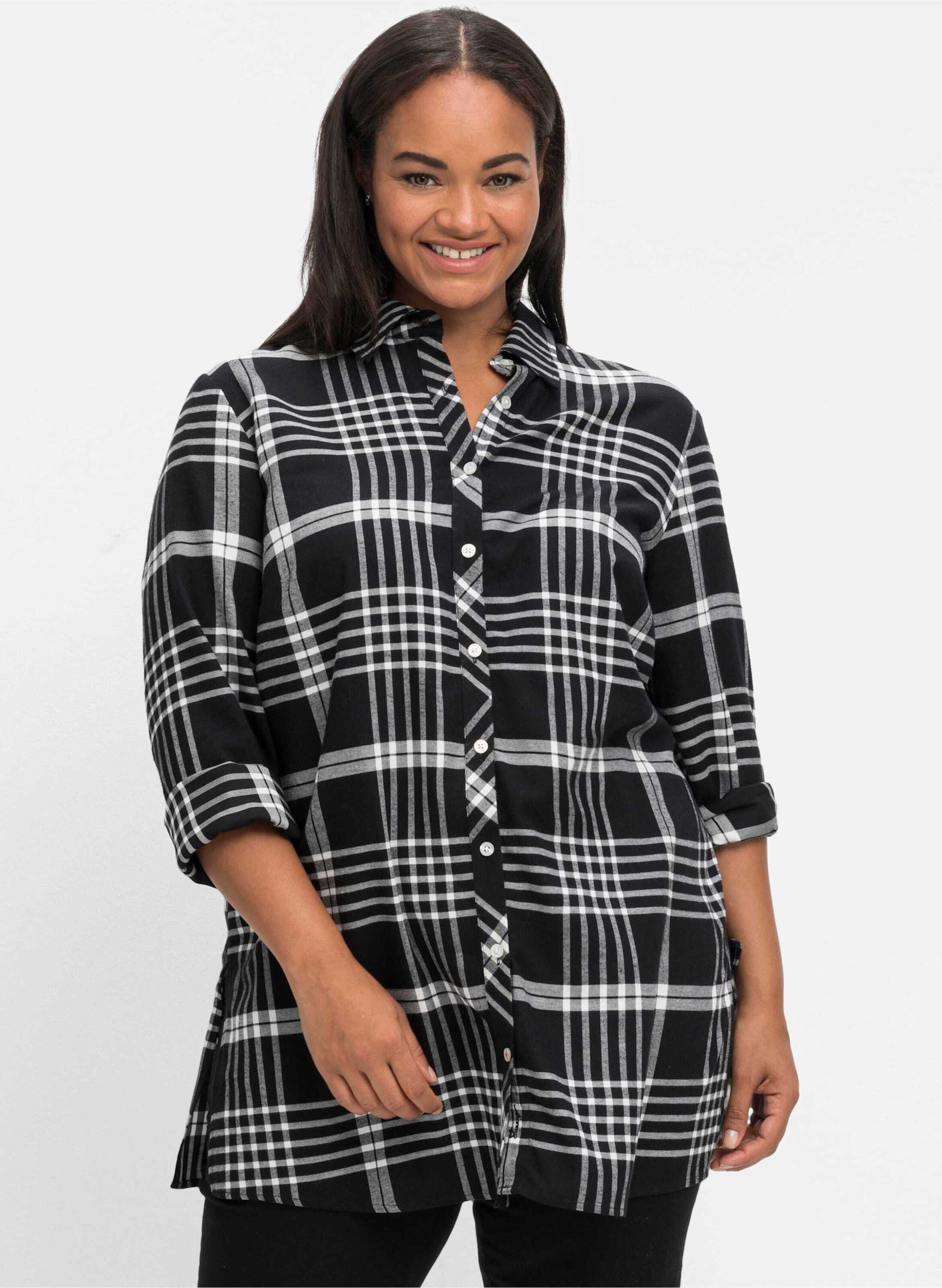 Sheego Klassische Bluse Longbluse Langarm günstig online kaufen