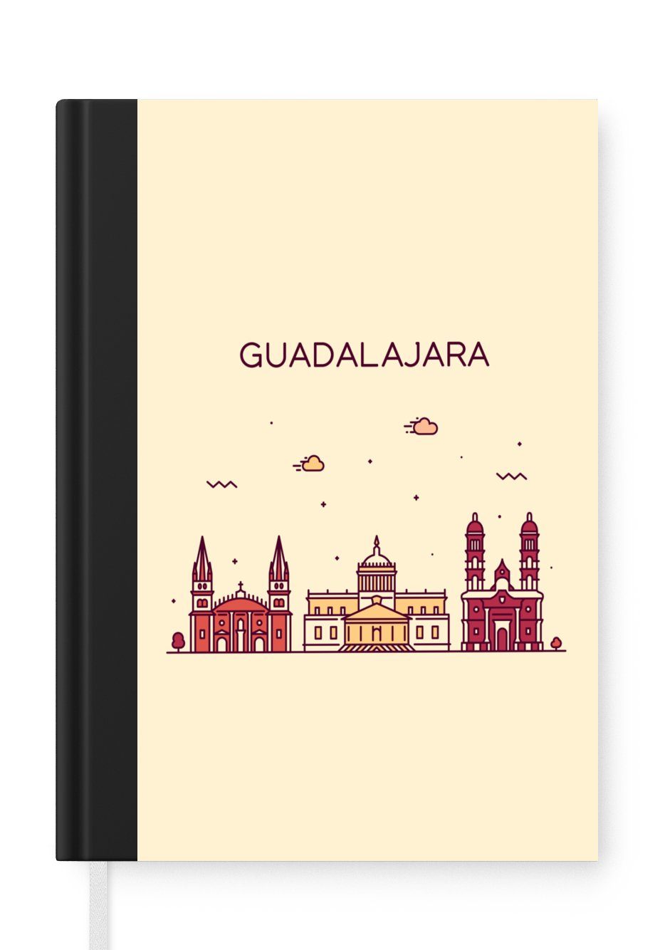 MuchoWow Notizbuch Mexiko - Skyline - Guadalajara, Journal, Merkzettel, Tagebuch, Notizheft, A5, 98 Seiten, Haushaltsbuch