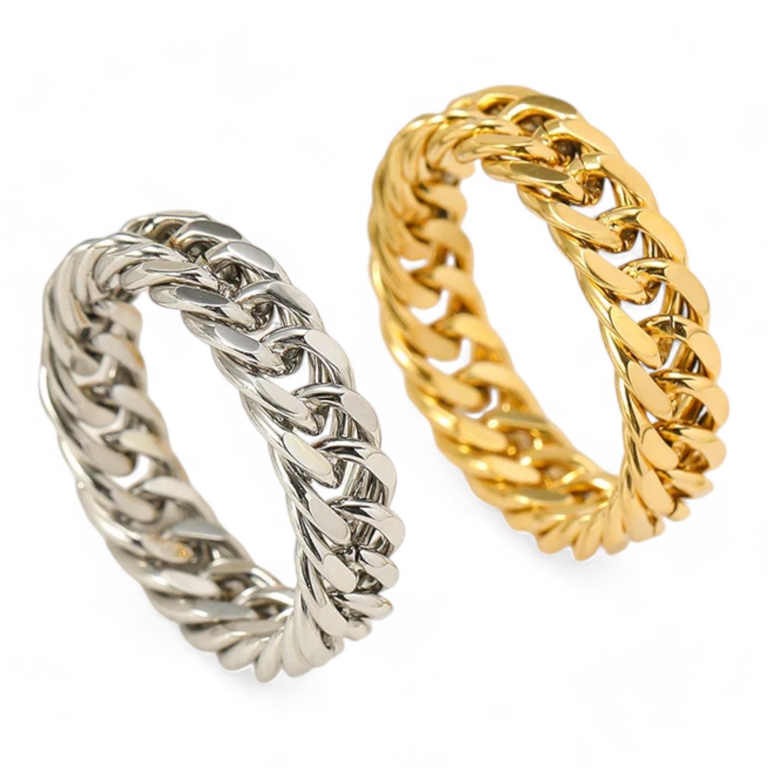 Eyecatcher Fingerring Panzerketten Ring Gold oder günstig online kaufen