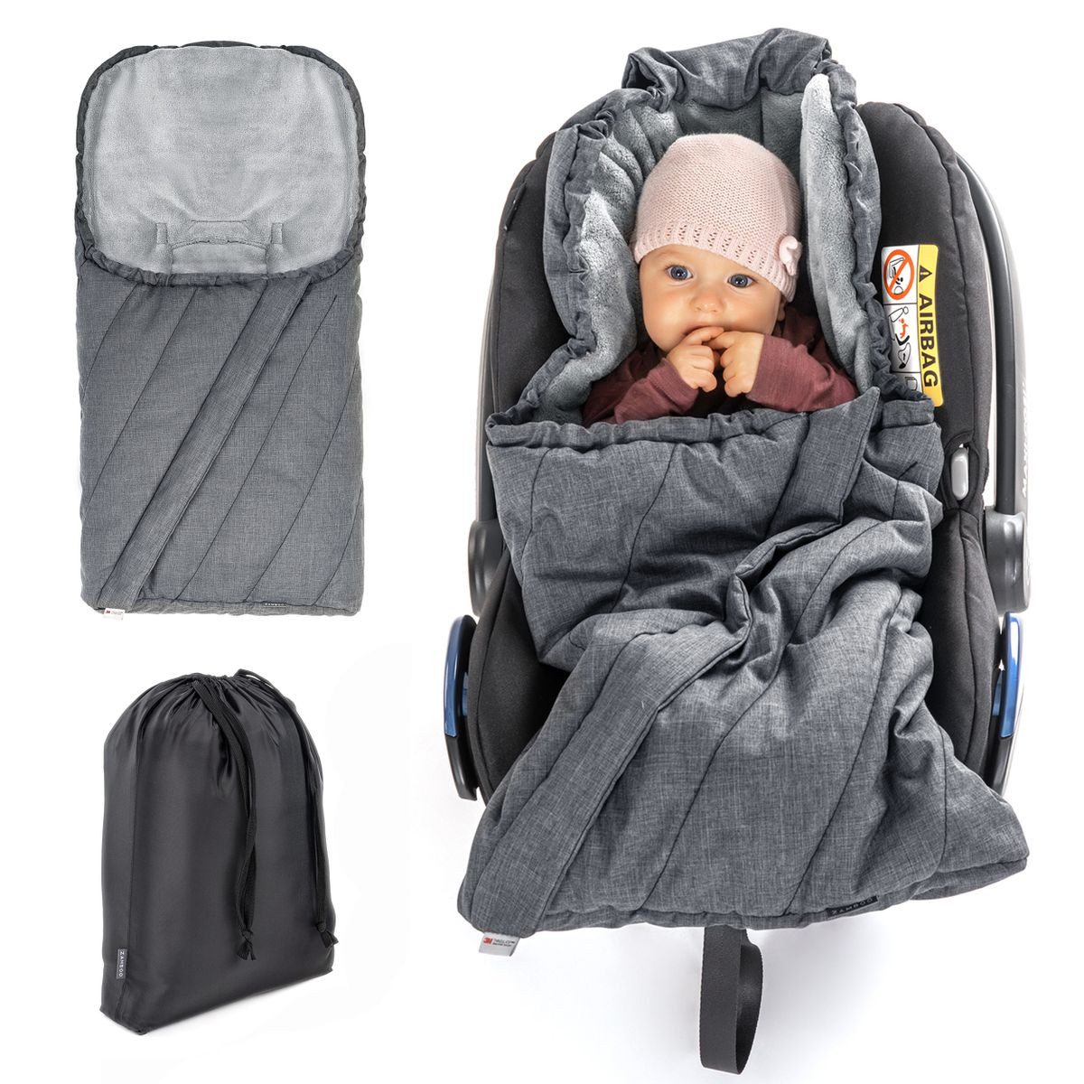Fußsack Grau