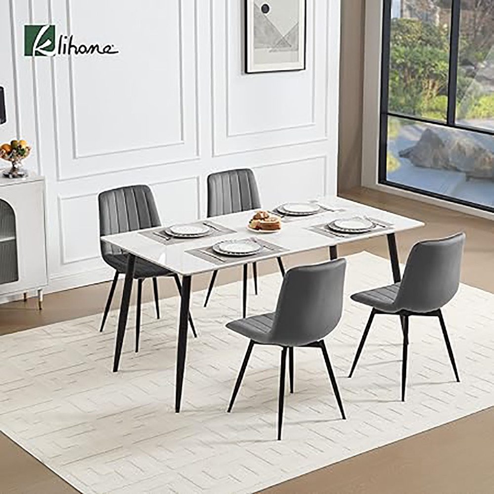 Woltu Esszimmerstuhl (4 St), drehbar, mit Rückenlehne, Metallbeine, Samt günstig online kaufen