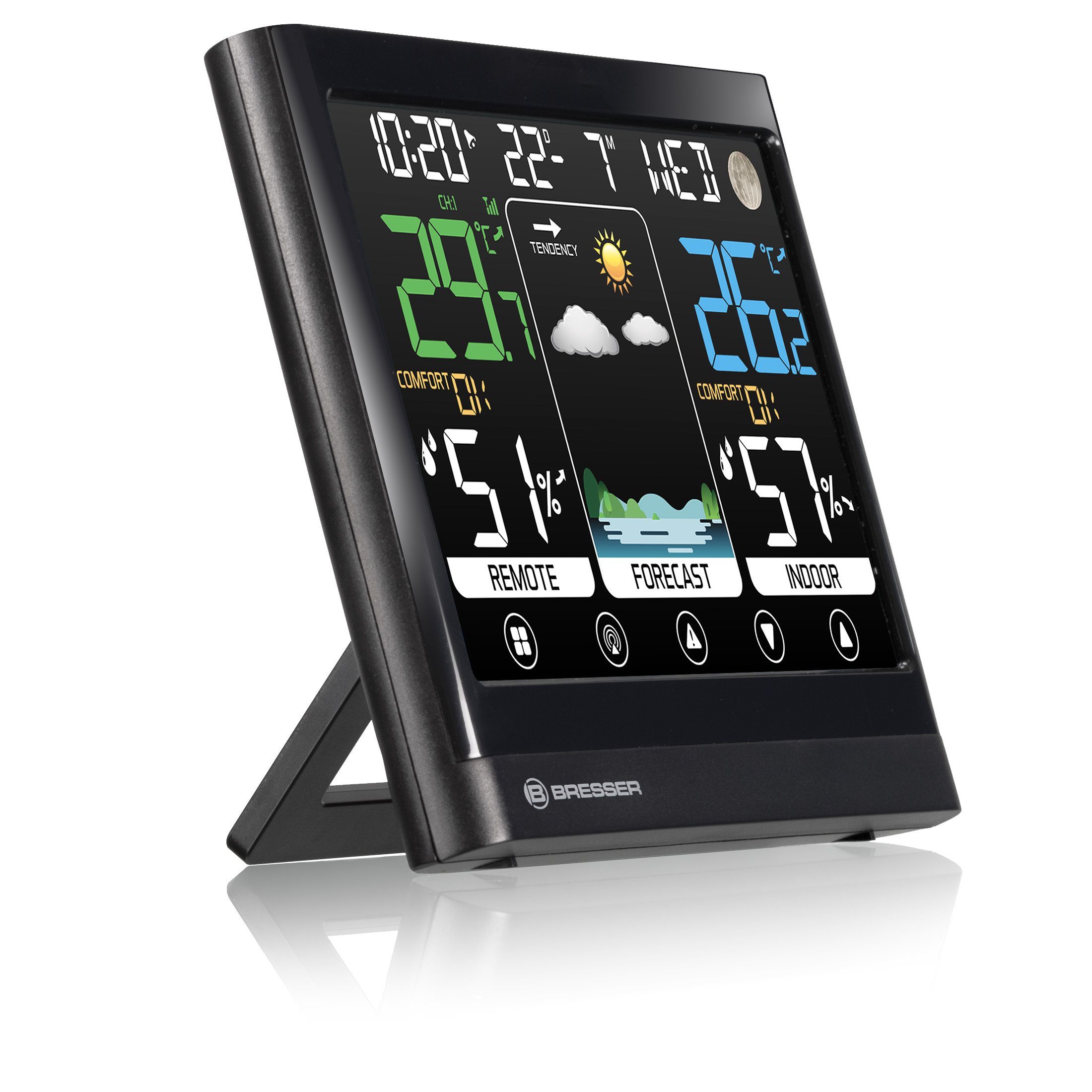 BRESSER BRESSER MeteoTemp BF Wetterstation mit Touch-Display Wetterstation