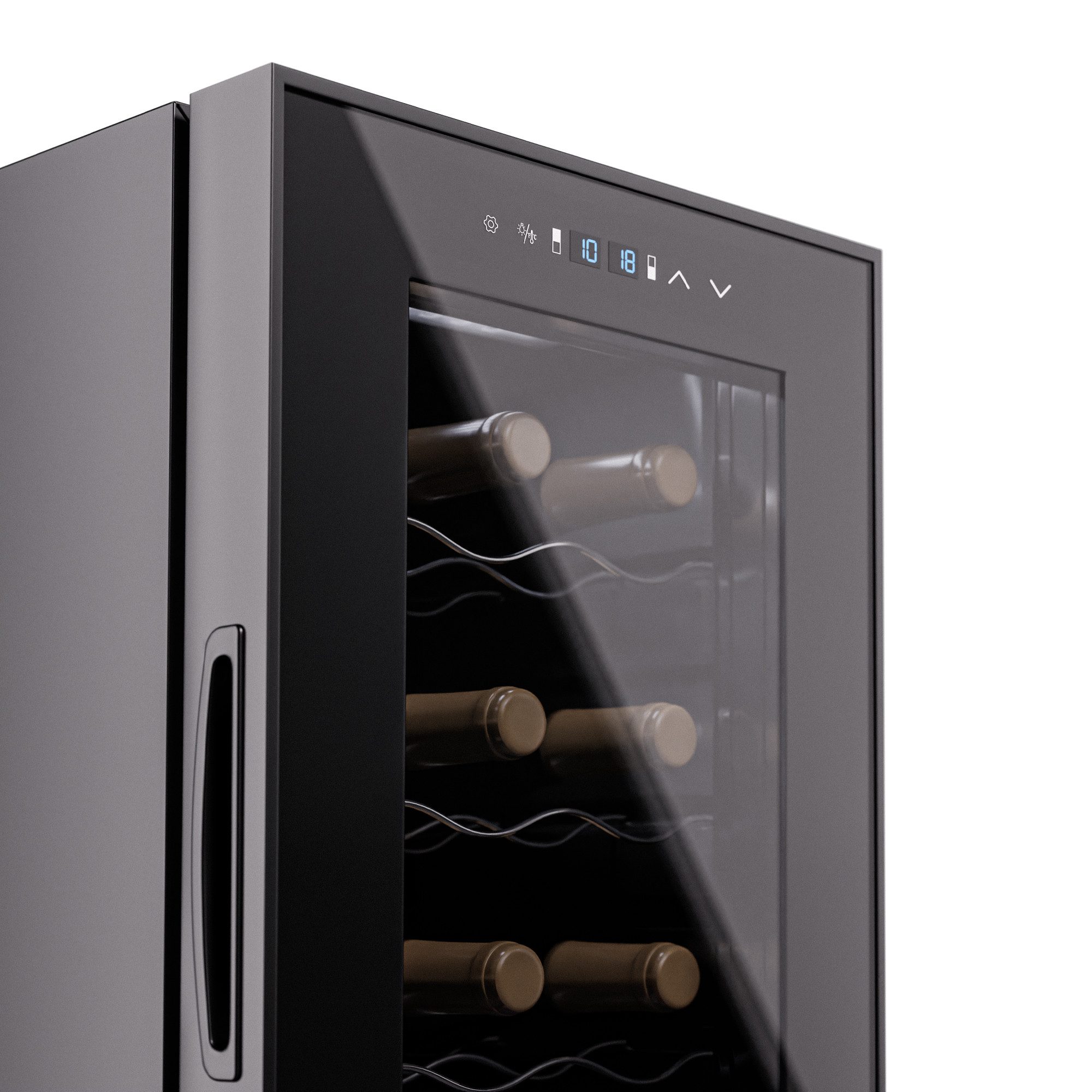 Klarstein Weinkühlschrank Shiraz, für 27 Standardflaschen á 0,75l,Wein Flaschenkühlschrank Weintemperierschrank Weinschrank Kühlschrank