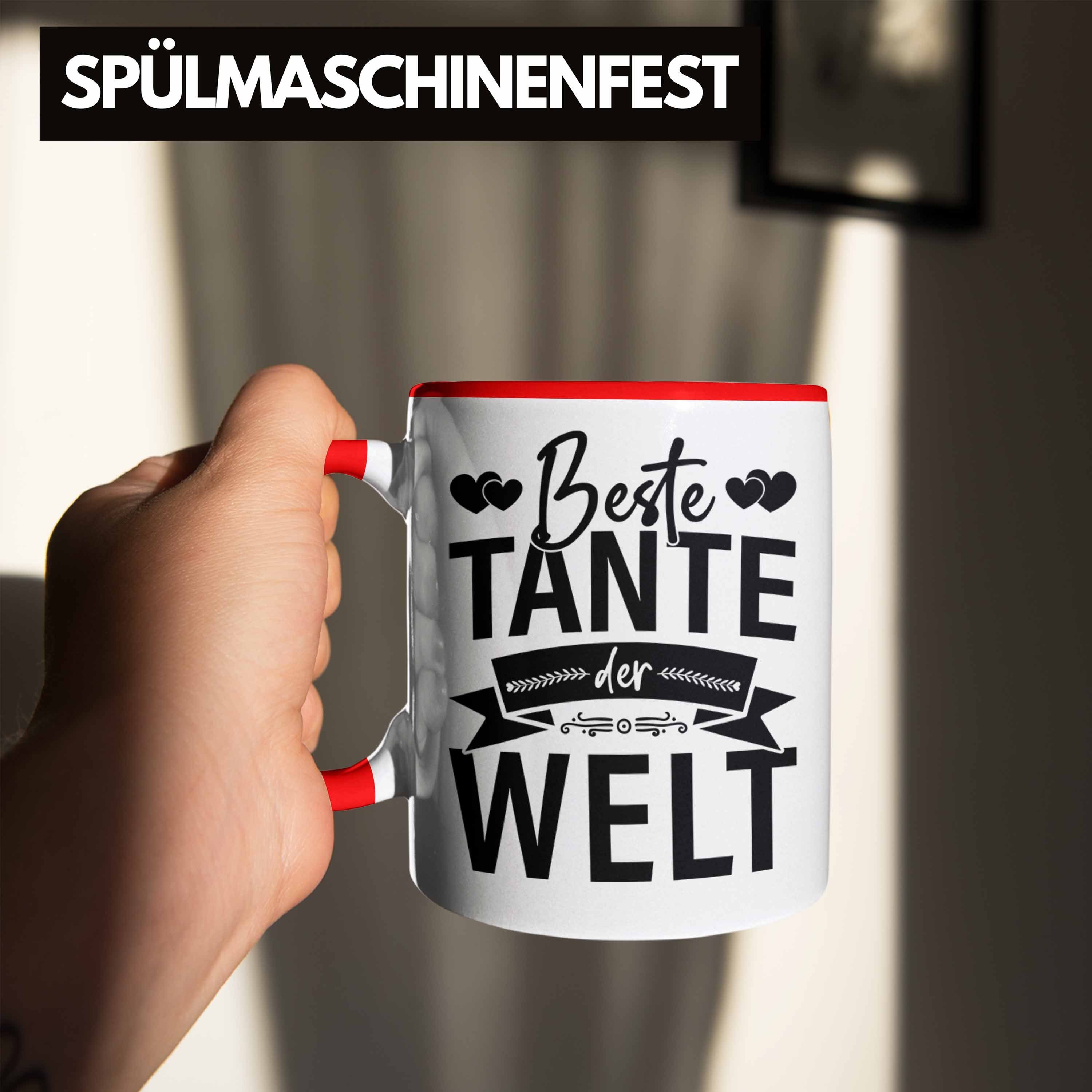 Tante Beste Geschenke Welt Der Lieblingstante Tasse Rot Spruch Trendation Lustig Geschenkidee Tasse - Trendation