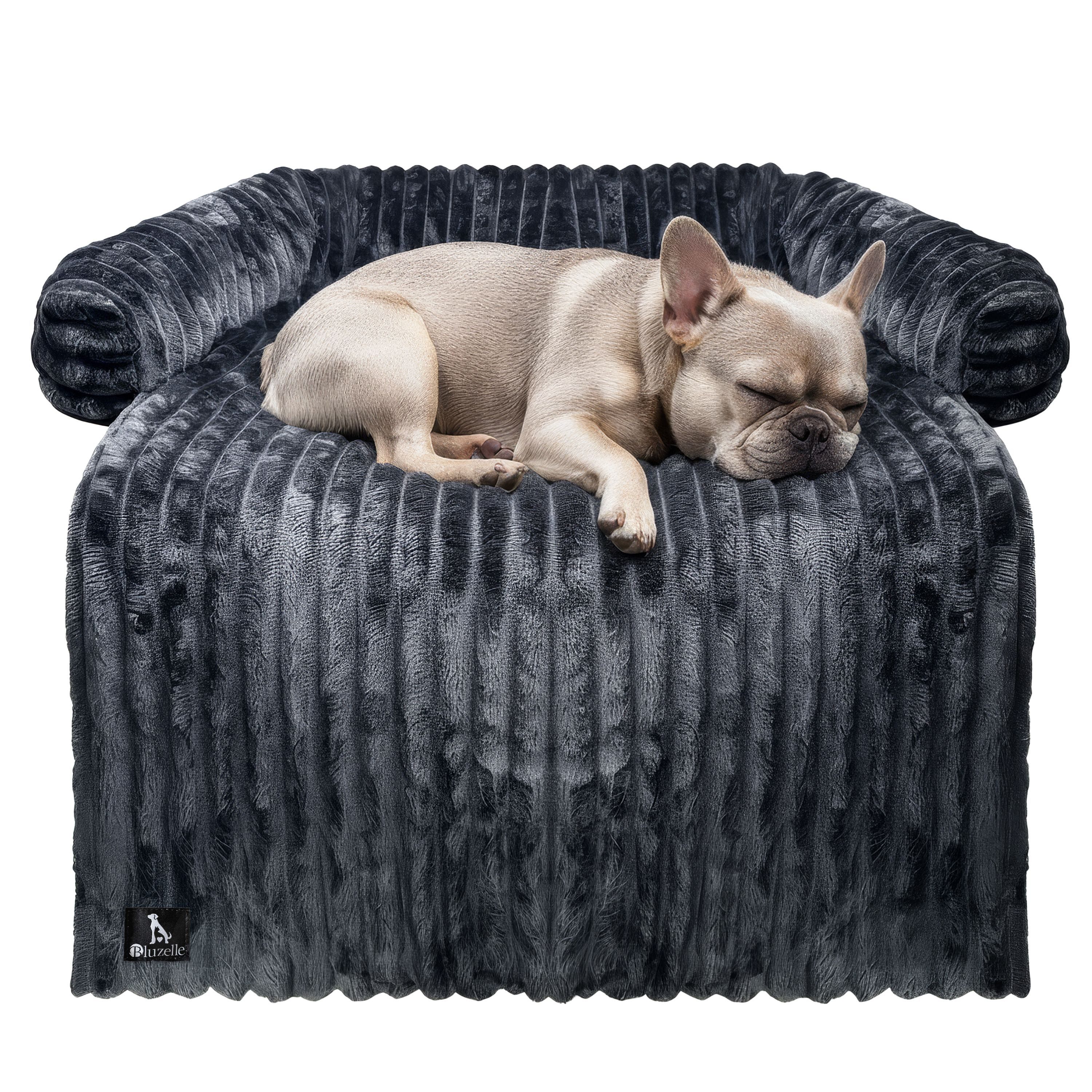 Bluzelle Tierbett Hundebett Sofa Schutz Auflage für kleine und mittelgrosse Hunde, Plüsch / Bezug Abnehmbar & Waschbar, Wasserdichte Hundematte Couch Möbel Cover Schutzdecke Hundedecke