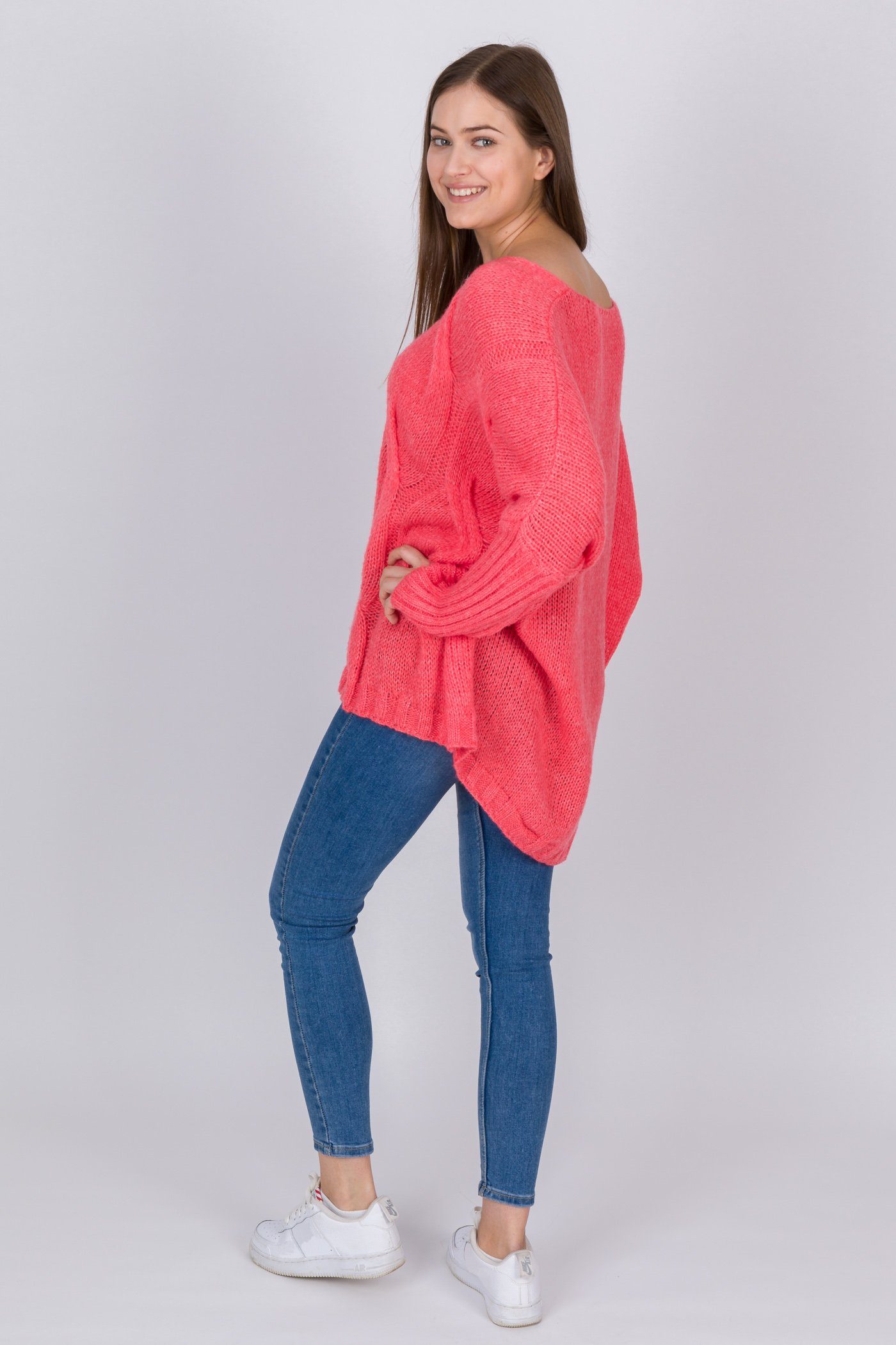 PEKIVESSA Strickpullover »Oversize Pullover Damen XXL Pulli« (1-tlg) tiefer  V-Ausschnitt online kaufen | OTTO