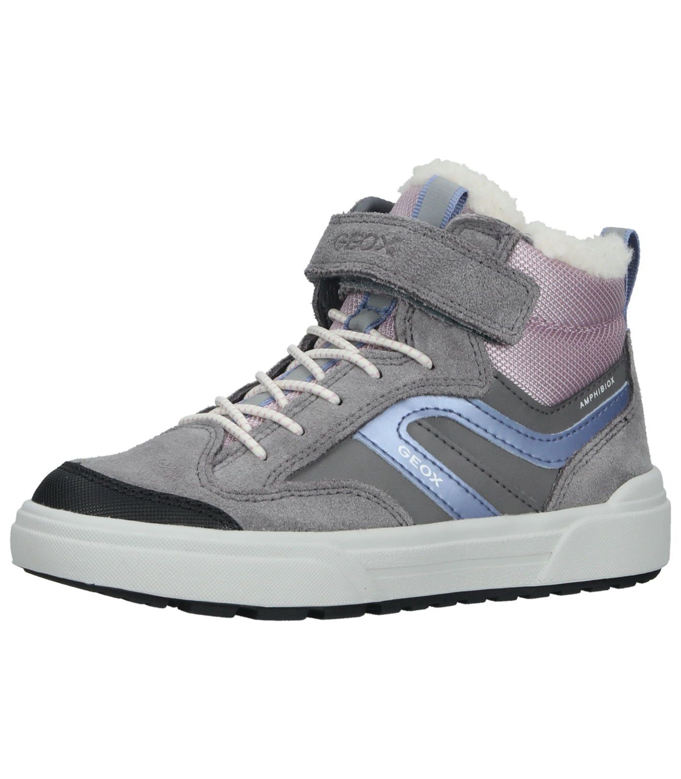 Geox Sneaker Leder/Textil Sneaker Grau Pink