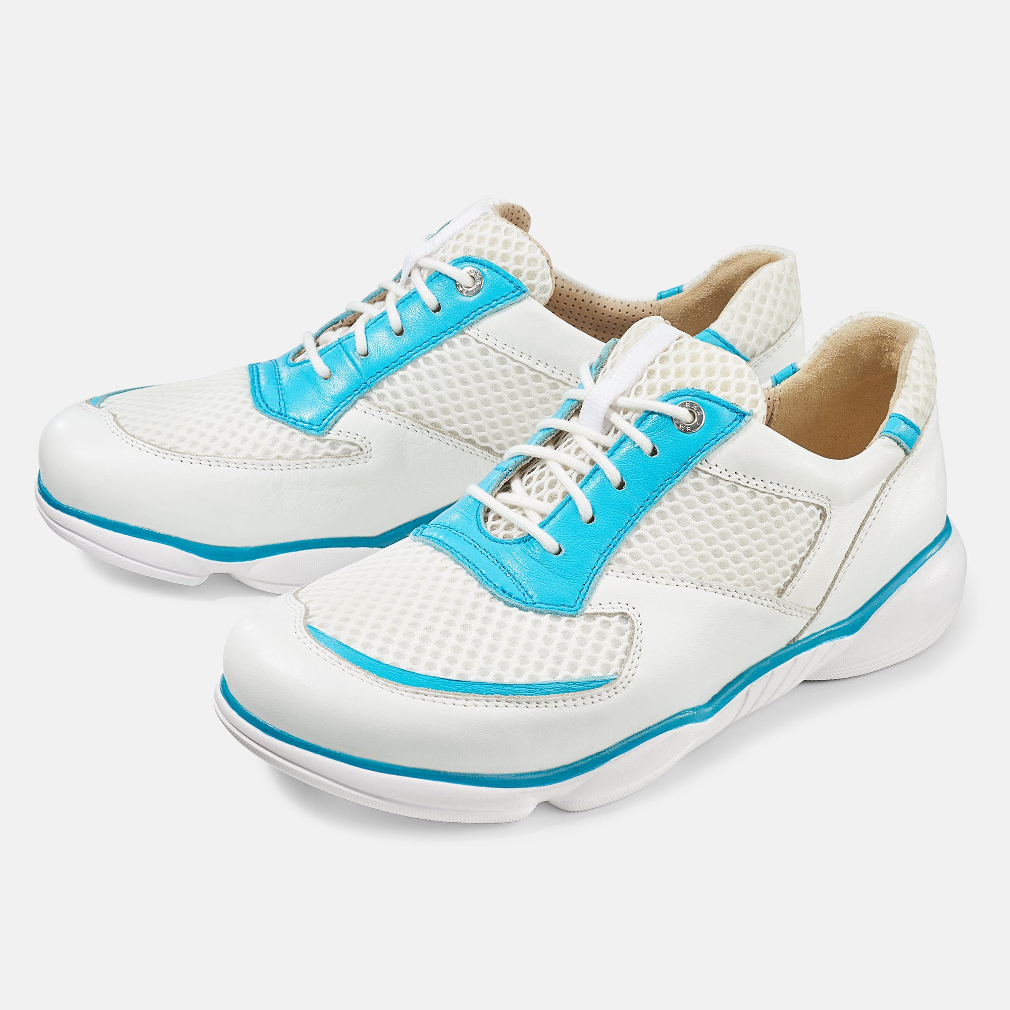 BÄR Schuhe Damenschuh - Modell Teresa in der Farbe Weiß/Türkis Sneaker