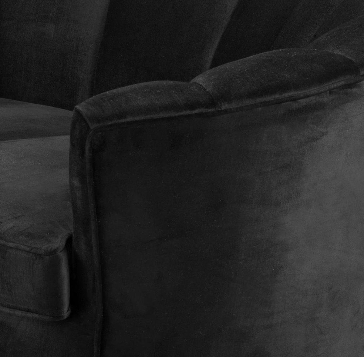 164 74 Padrino Schwarz Dunkelbronze 73 H. - Kollektion Casa / Sofa Sofa cm x Designer Luxus x
