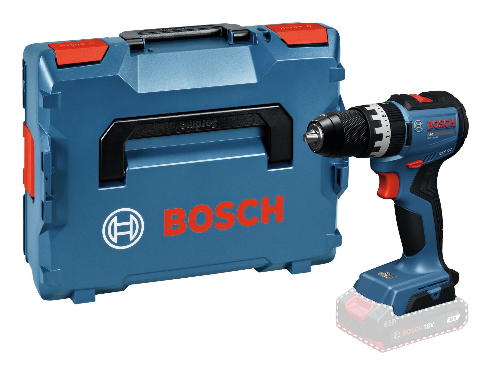 BOSCH Akku-Schlagbohrschrauber GSB 18V-52, 18 V, Ohne Akku - in L-BOXX 136