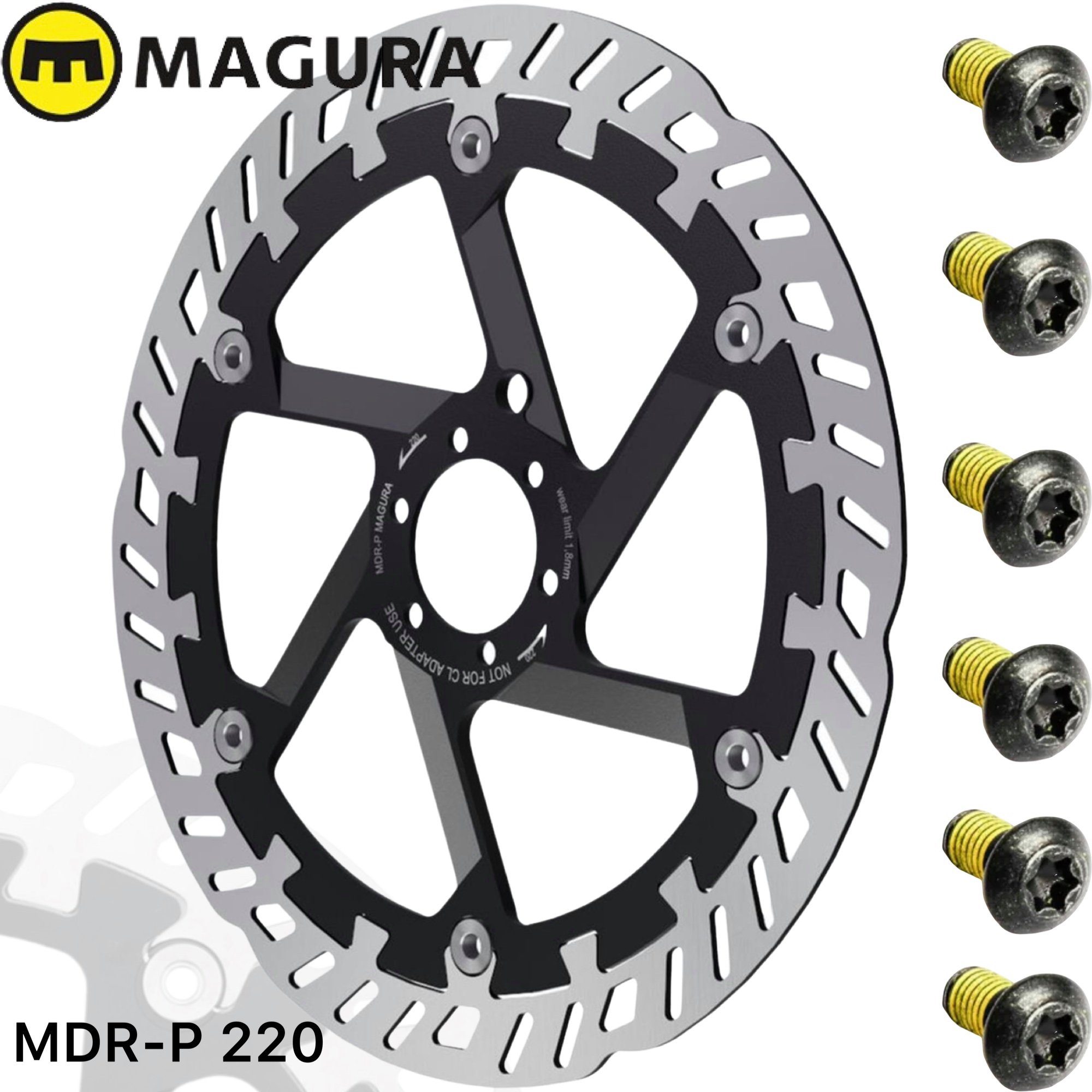 Magura Scheibenbremse Magura Fahrrad MTB E-Bike Floating Bremsscheibe MDR-P 6-Loch 220mm