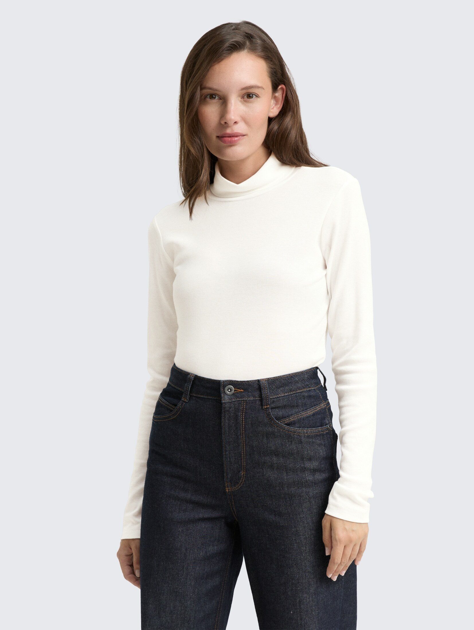 TOM TAILOR Langarmshirt Langarmshirt mit Rollkragen günstig online kaufen