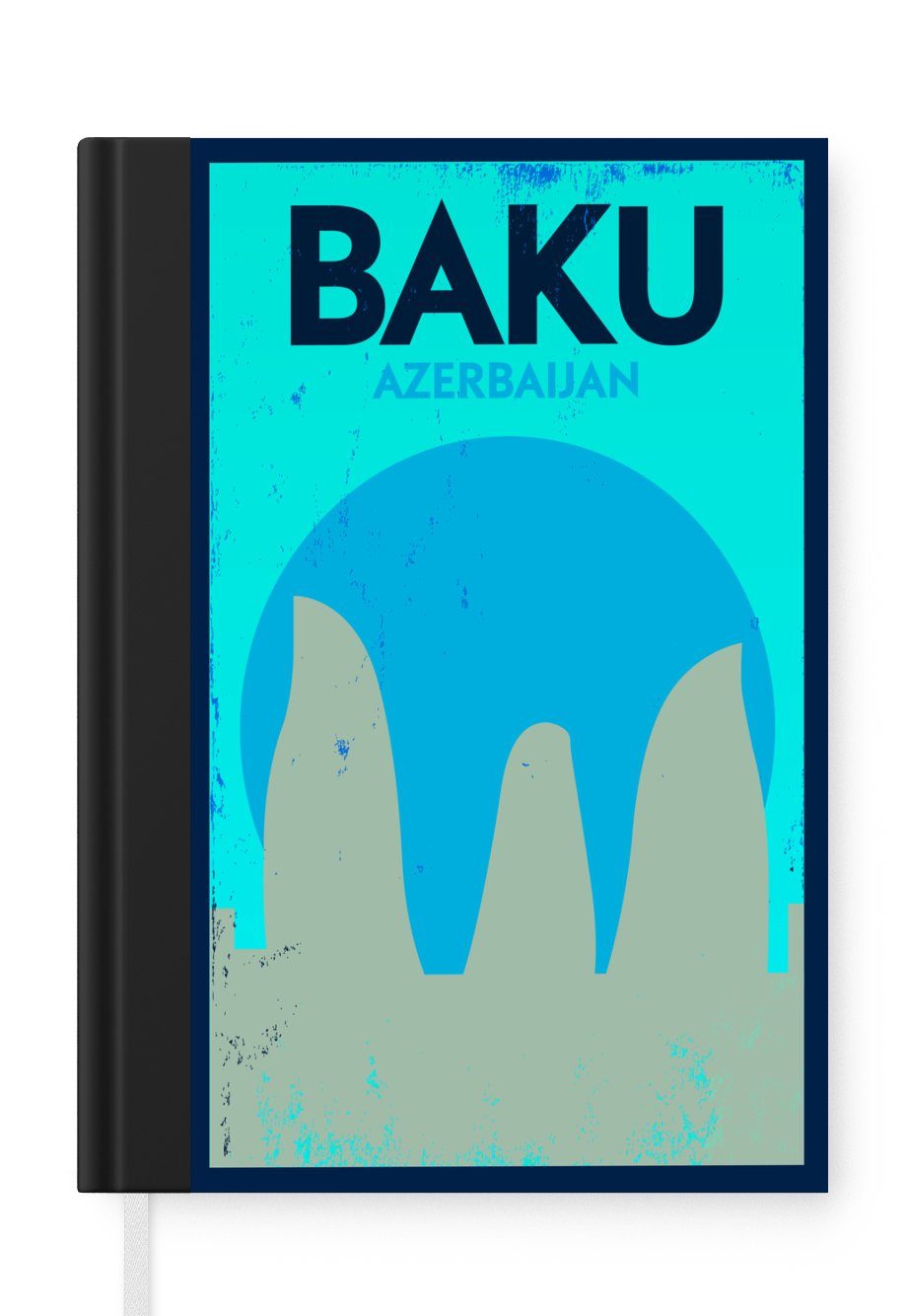MuchoWow Notizbuch Baku - Jahrgang - Rot - Schwarz - Zitate - Baku Aserbaidschan, Journal, Merkzettel, Tagebuch, Notizheft, A5, 98 Seiten, Haushaltsbuch