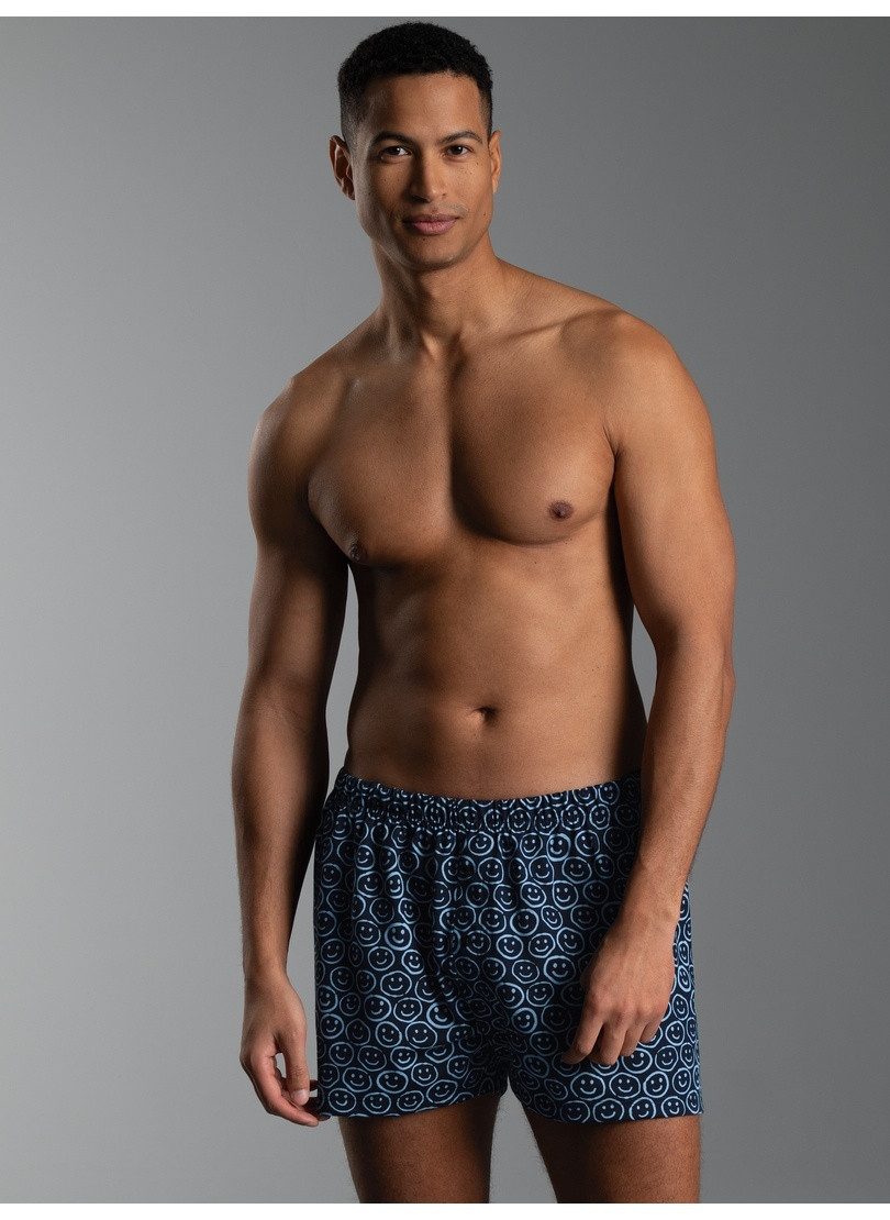 Trigema Boxershorts TRIGEMA Boxer-Shorts mit freundlichem Smiley-Muster (1-St)