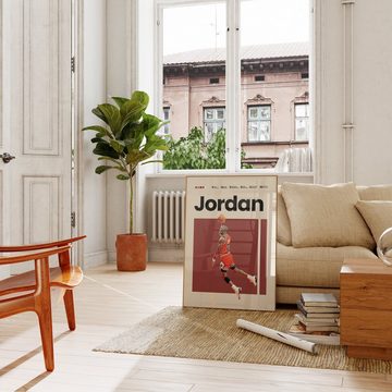 JUSTGOODMOOD Poster Premium ® Michael Jordan · Basketball · ohne Rahmen