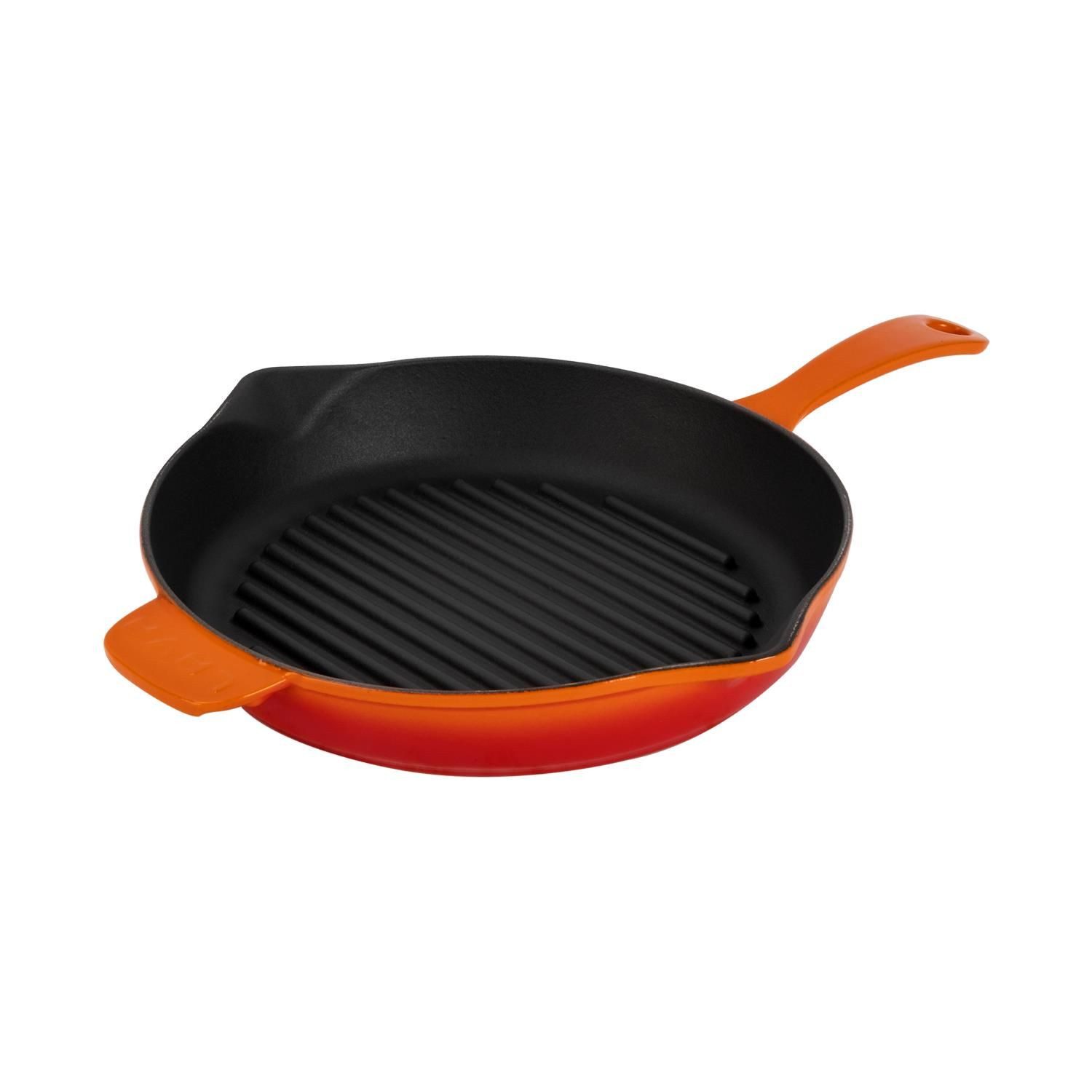 LAVA Grillpfanne LAVA Grillpfanne aus emailliertem Gusseisen, Ø 28 cm, 2,3 Liter., Gusseisen (1-tlg), emailliertes Gusseisen, backofengeeignet