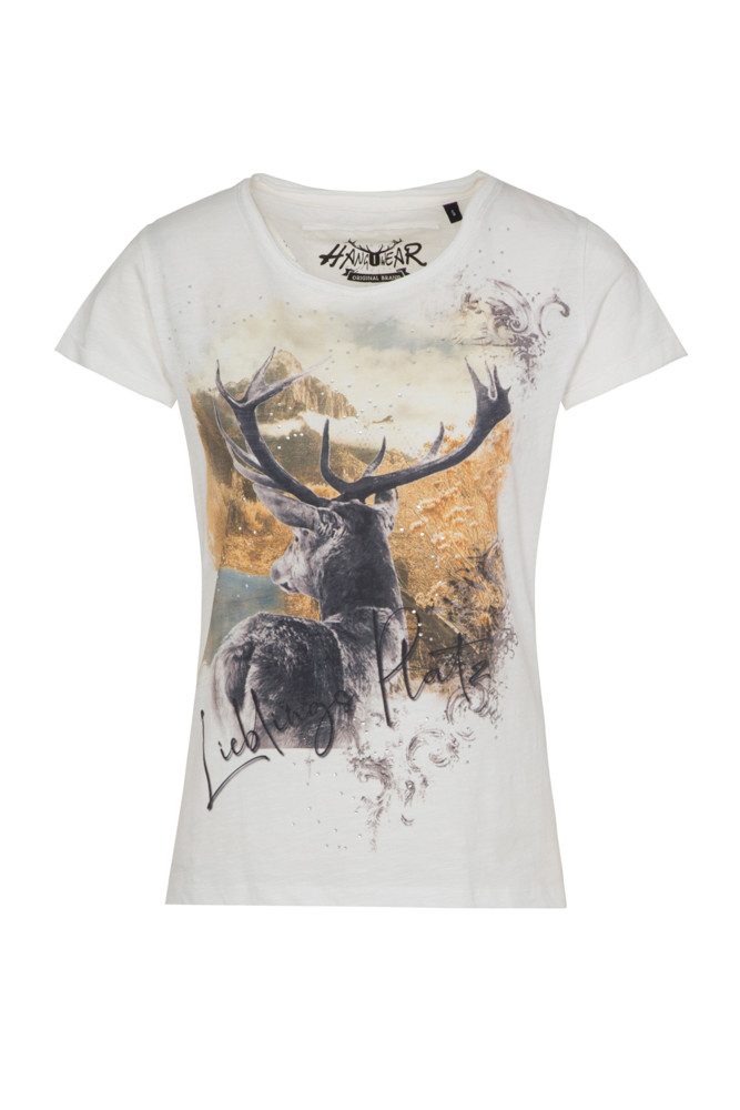 Hangowear T-Shirt HangOwear Damen T-Shirt Betsy Offwhite ? Trachten Shirt Lieblingsplatz