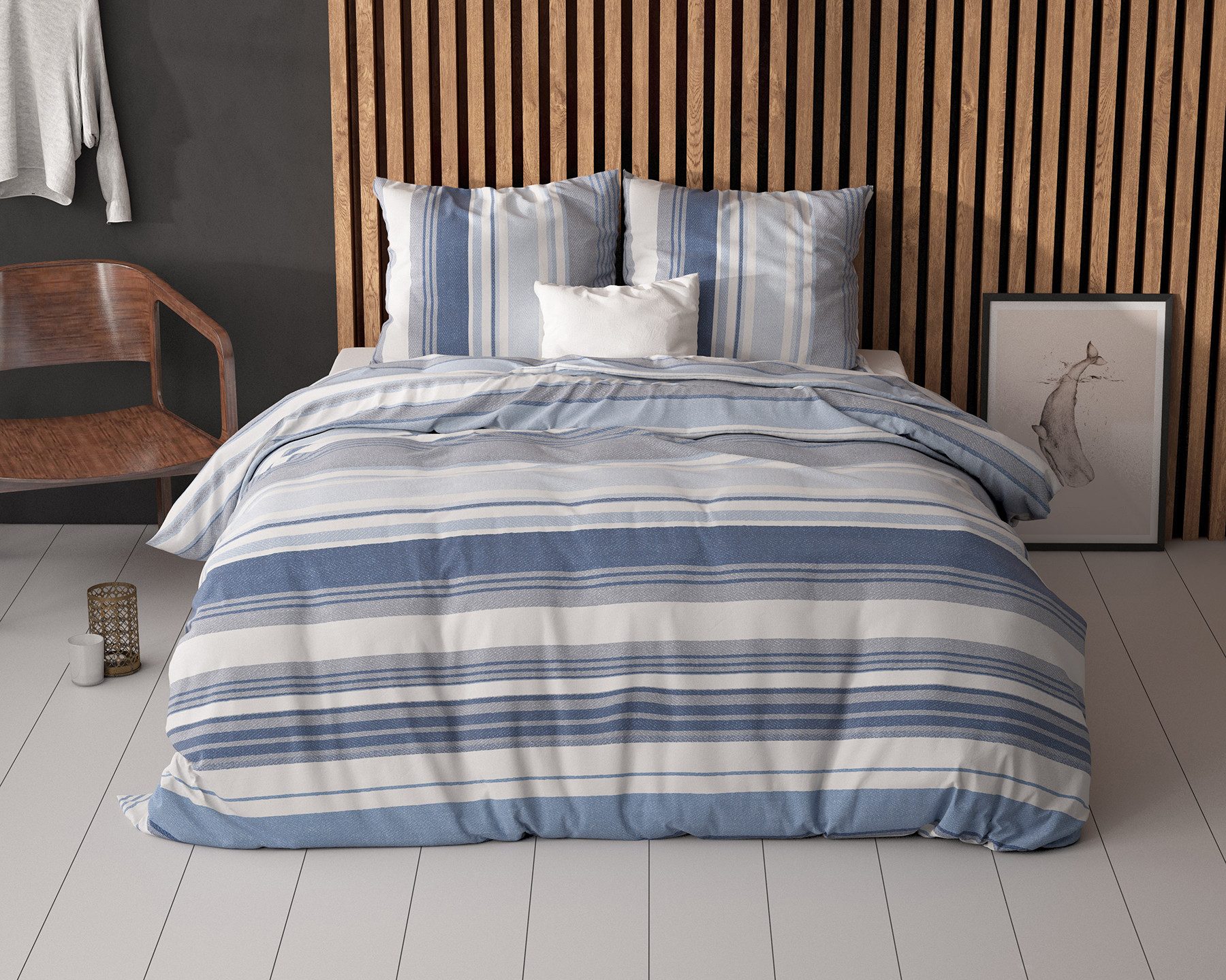 Sitheim-Europe Bettwäsche Stripy Bettbezug mit Kissenbezug, günstig online kaufen