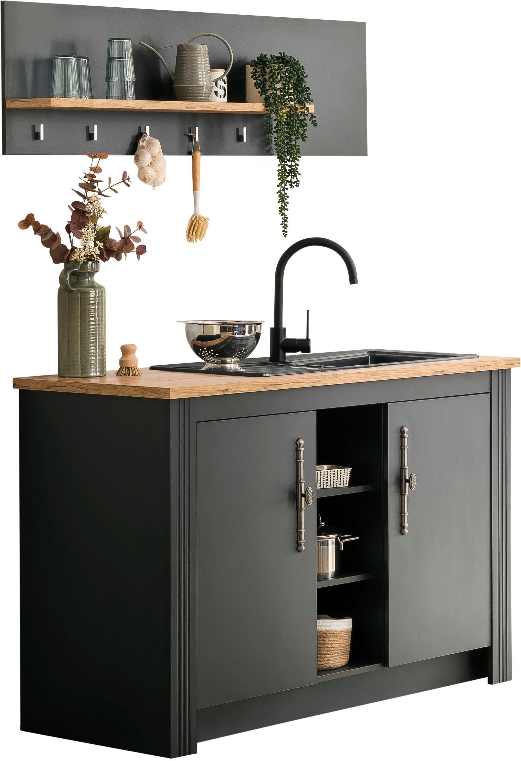 KOCHSTATION Pantryküche KS-Westminster, Breite 130 cm, günstig online kaufen
