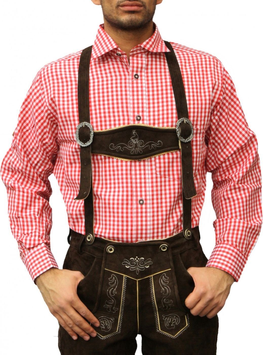 German rot Anton Trachtenhemd Wear